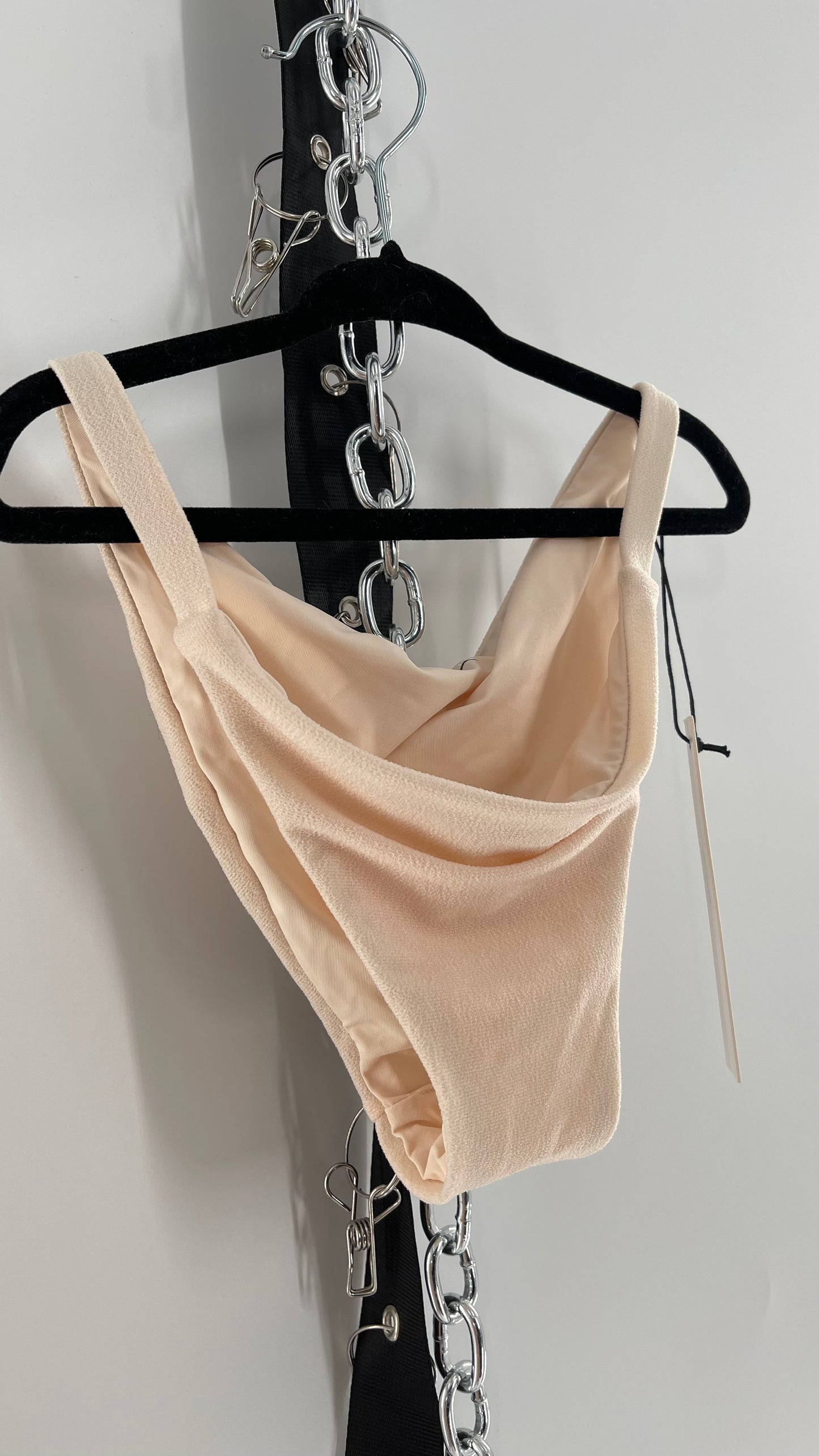 KIKIRIO Blush Pink 90s Cut Bikini Bottom (Small)