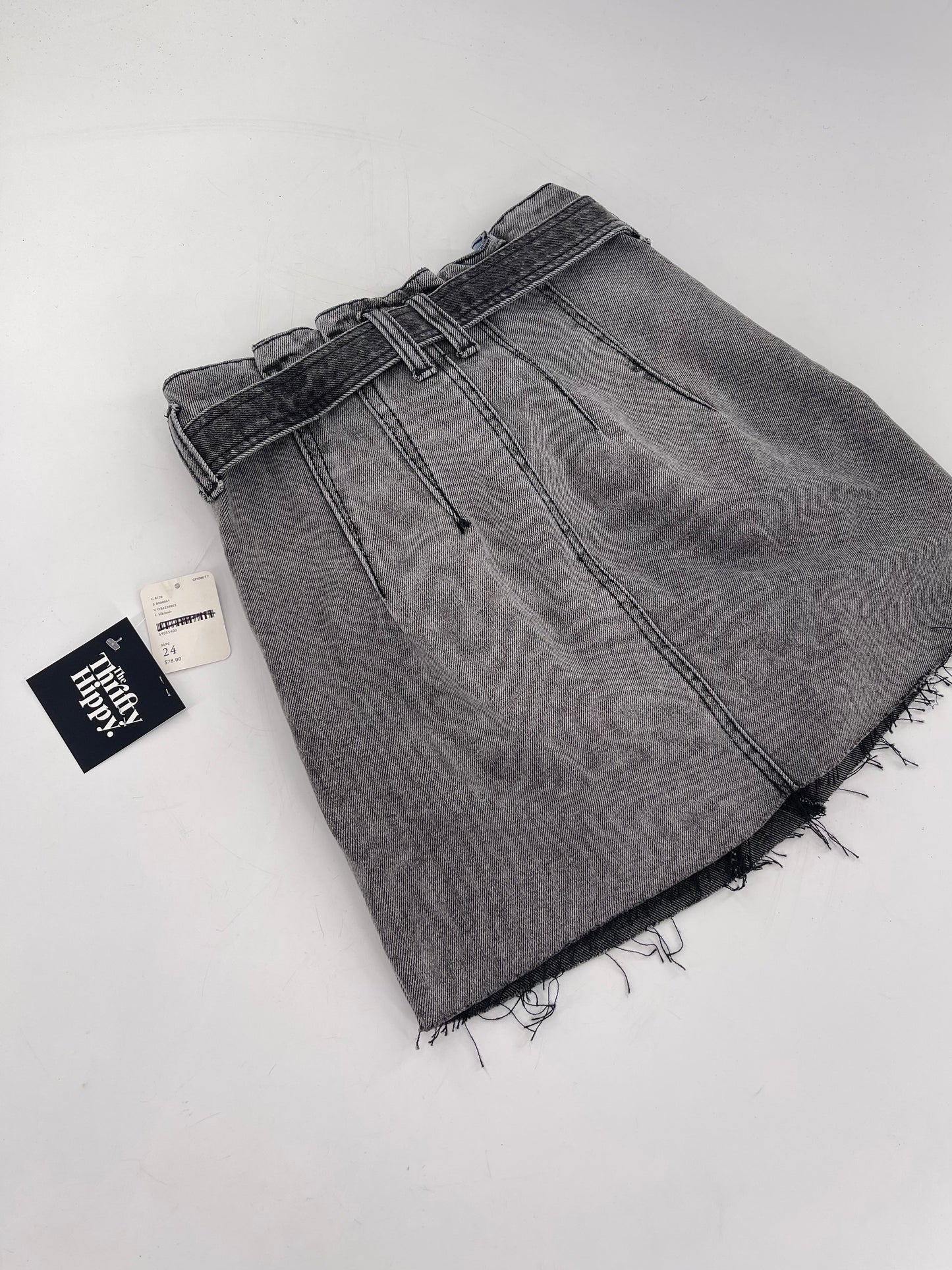 Free People Charcoal Denim Skirt (24)