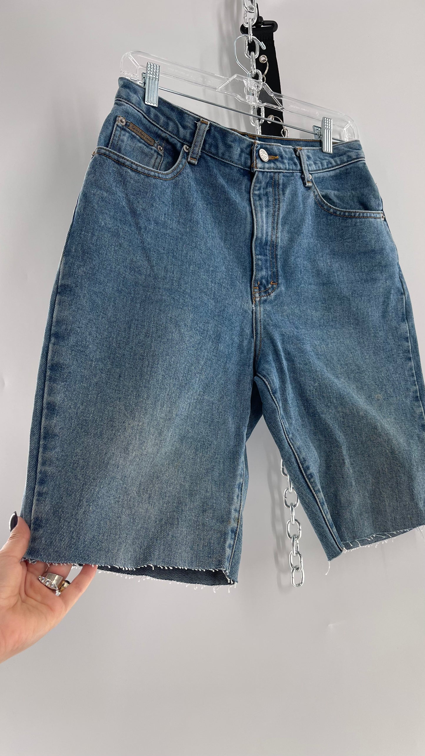 Vintage Calvin Klein Medium Wash Denim Bermudas (32/10)