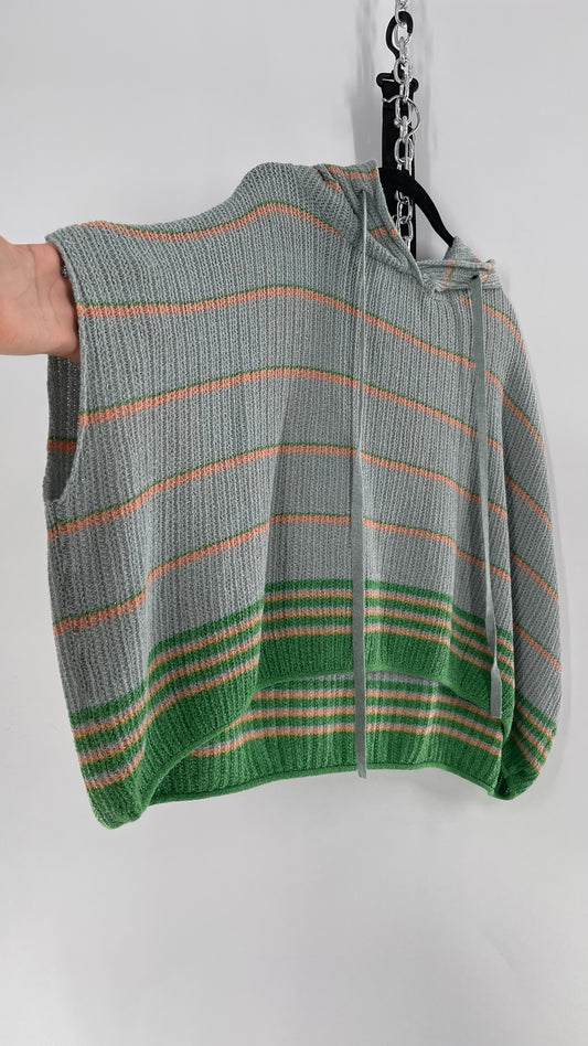 Free People Hooded Knit Short Sleeve (XS)