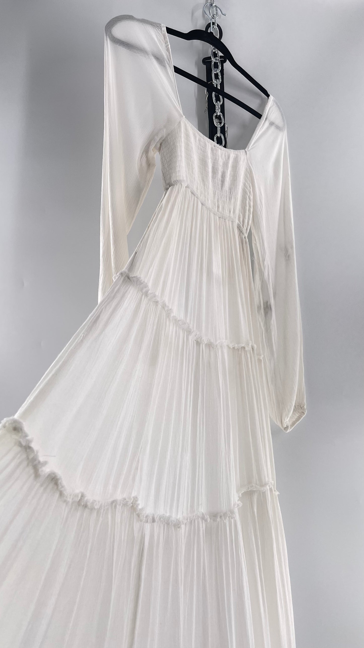 Free People Endless Summer After Dusk White Maxi (Small)