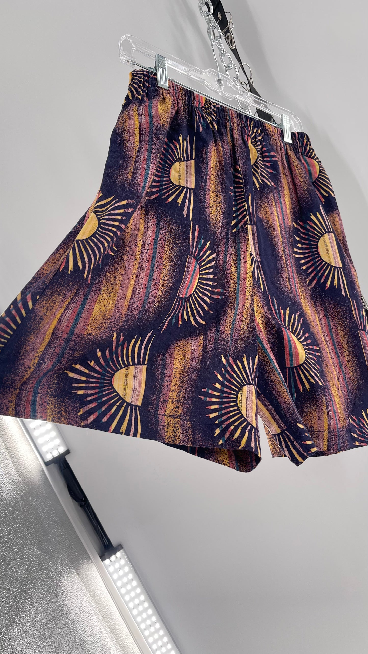 Urban Outfitters Reworked Vintage Indigo Sunsets High Waisted Shorts (Medium)