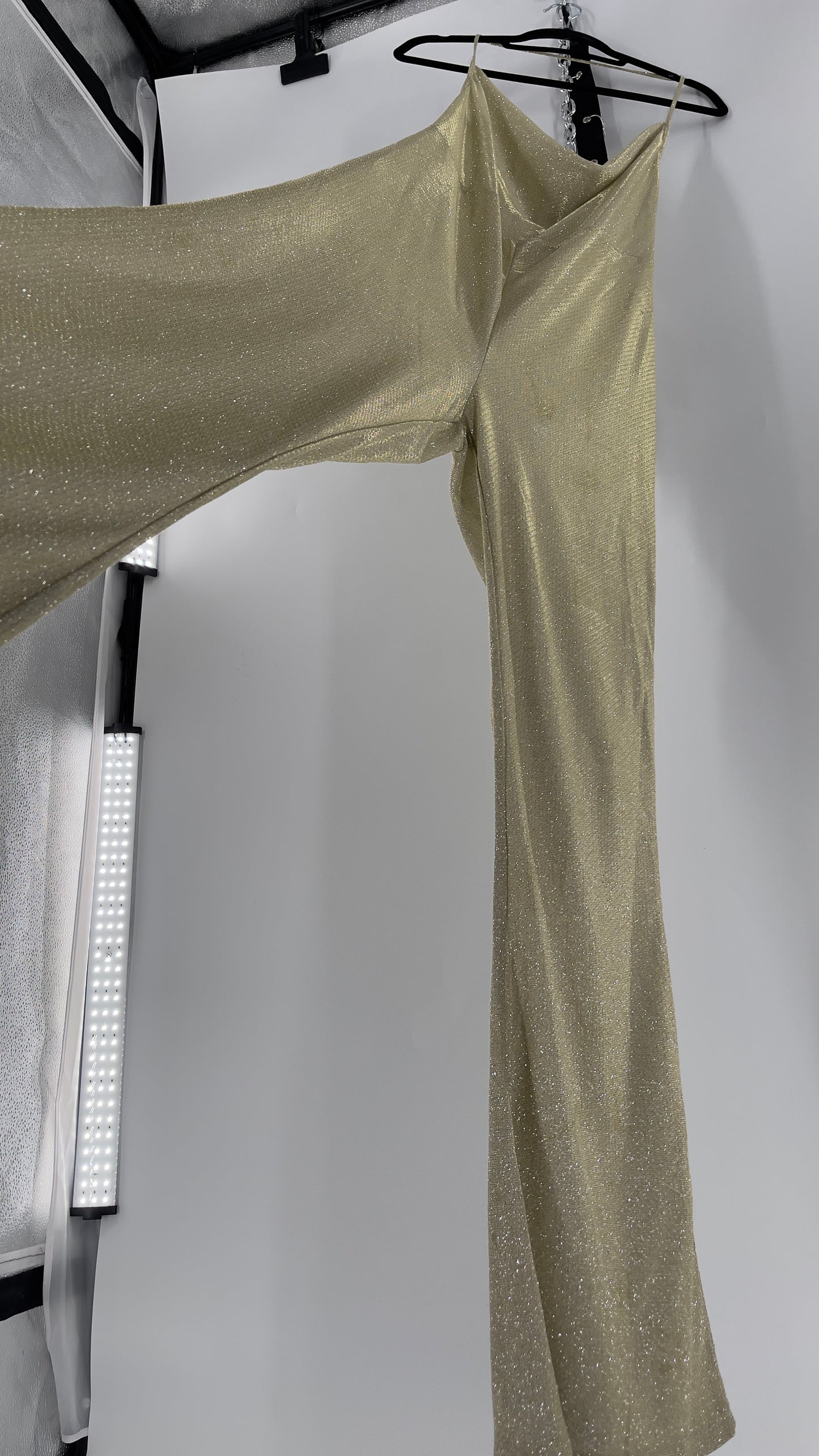 Pretty Little Thing Gold/Silver Glitter Jumpsuit (10)