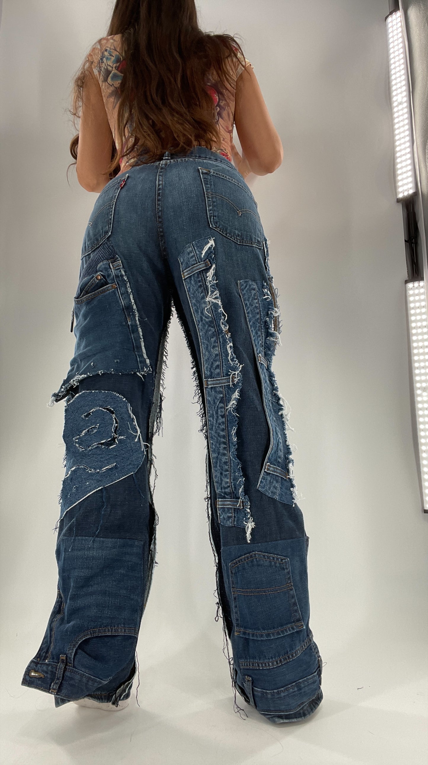 Custom - Handmade Denim Patchwork Reworked (32x32)