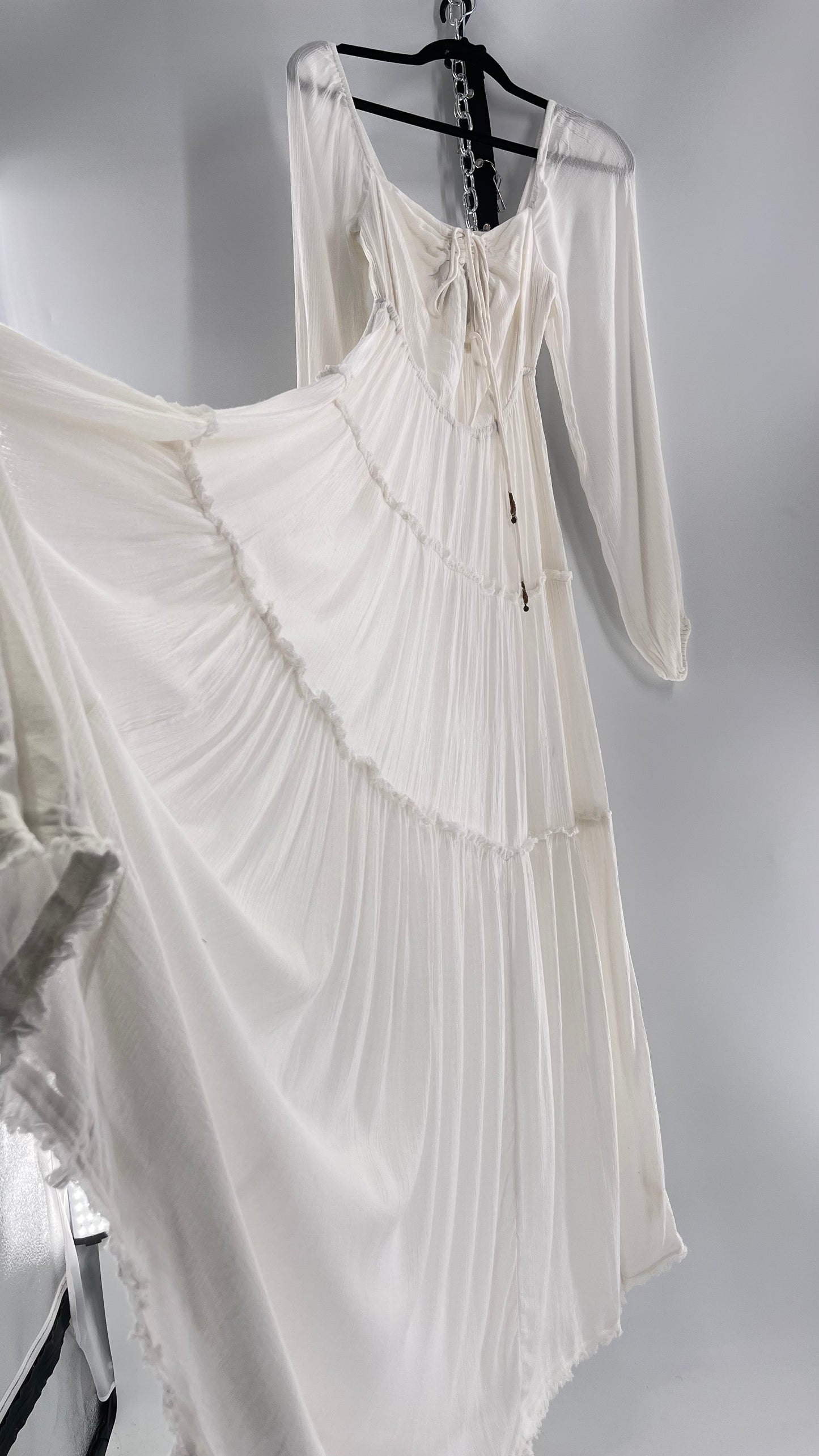 Free People Endless Summer After Dusk White Maxi (Small)