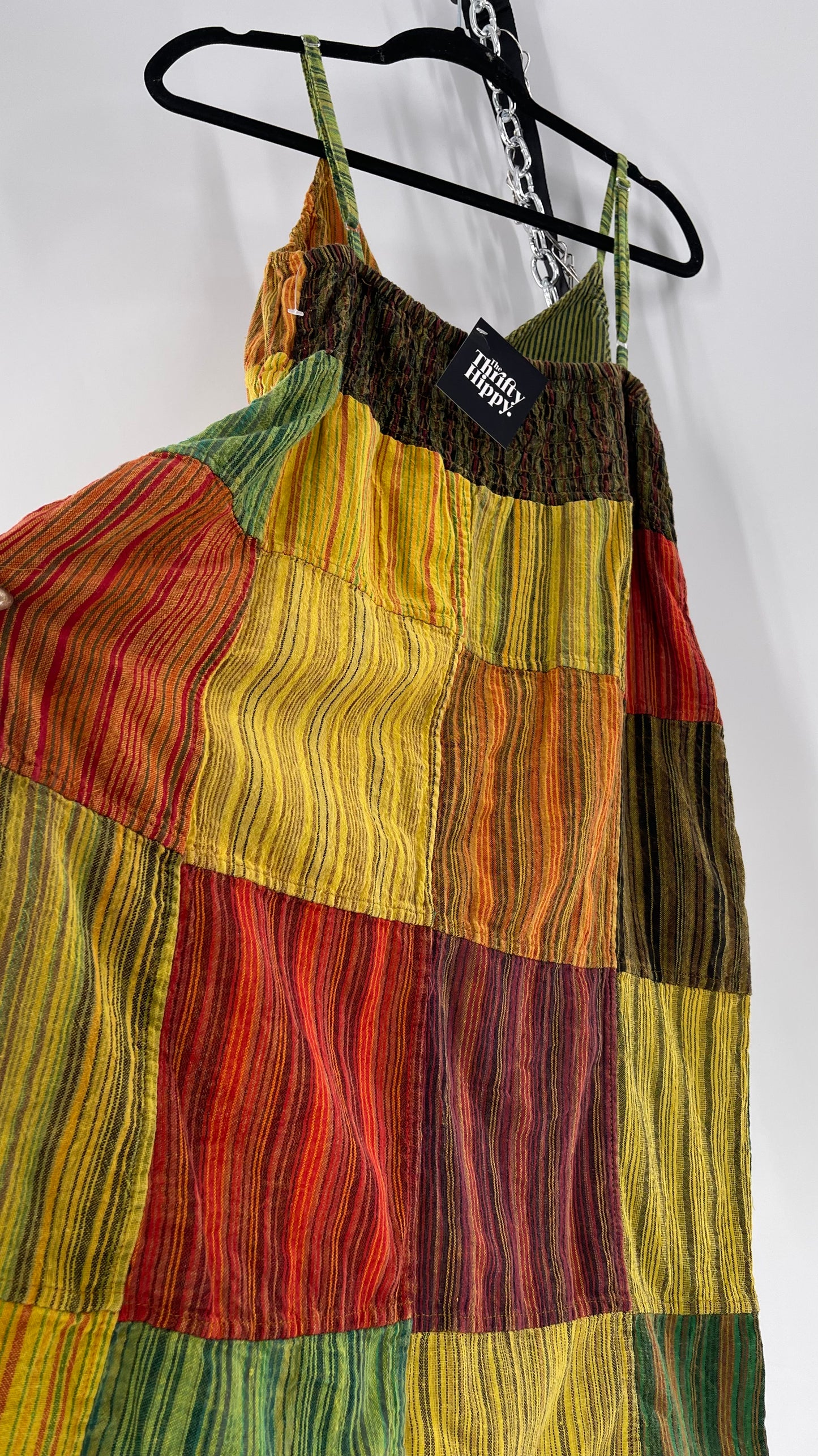 90s Jayli Hippy Rasta Patchwork Mini (XL)