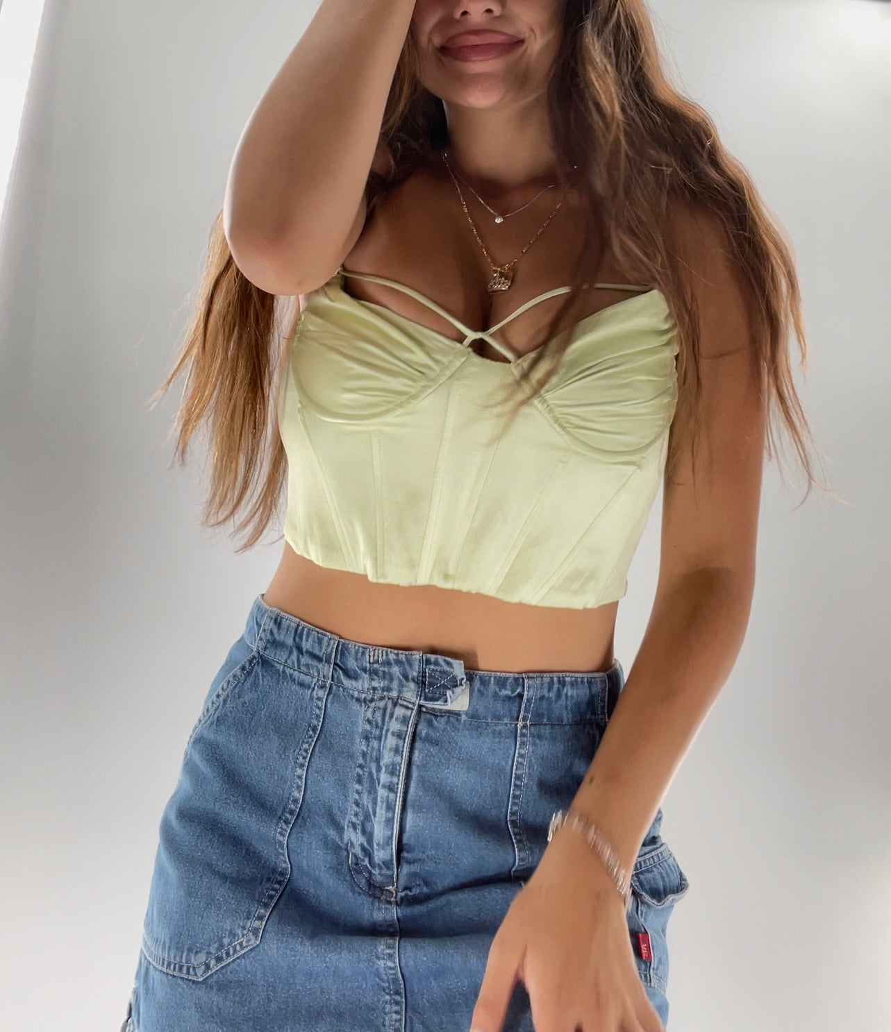 ZARA Light Green Corset (L)