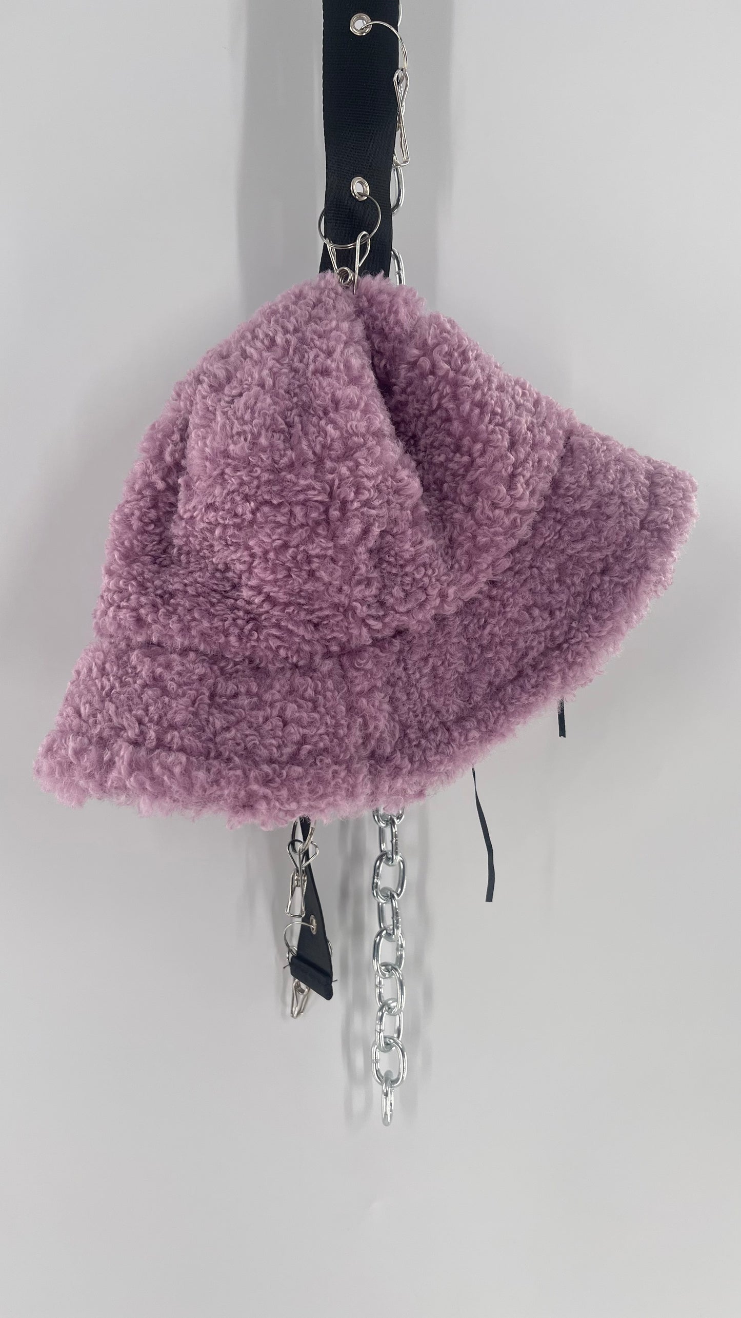 Urban Outfitters Lilac Fuzzy Bucket Hat