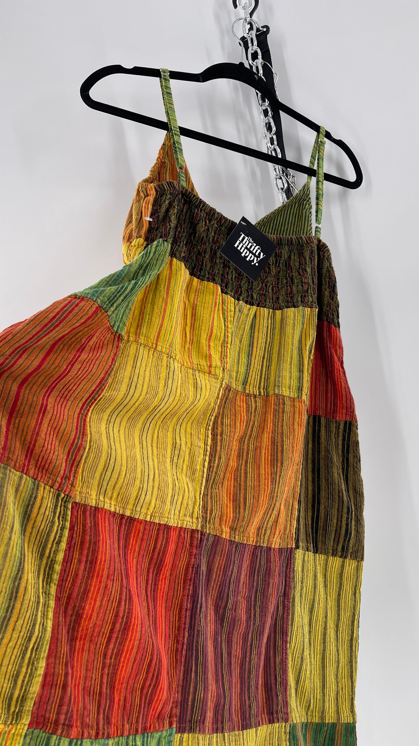 90s Jayli Hippy Rasta Patchwork Mini (XL)