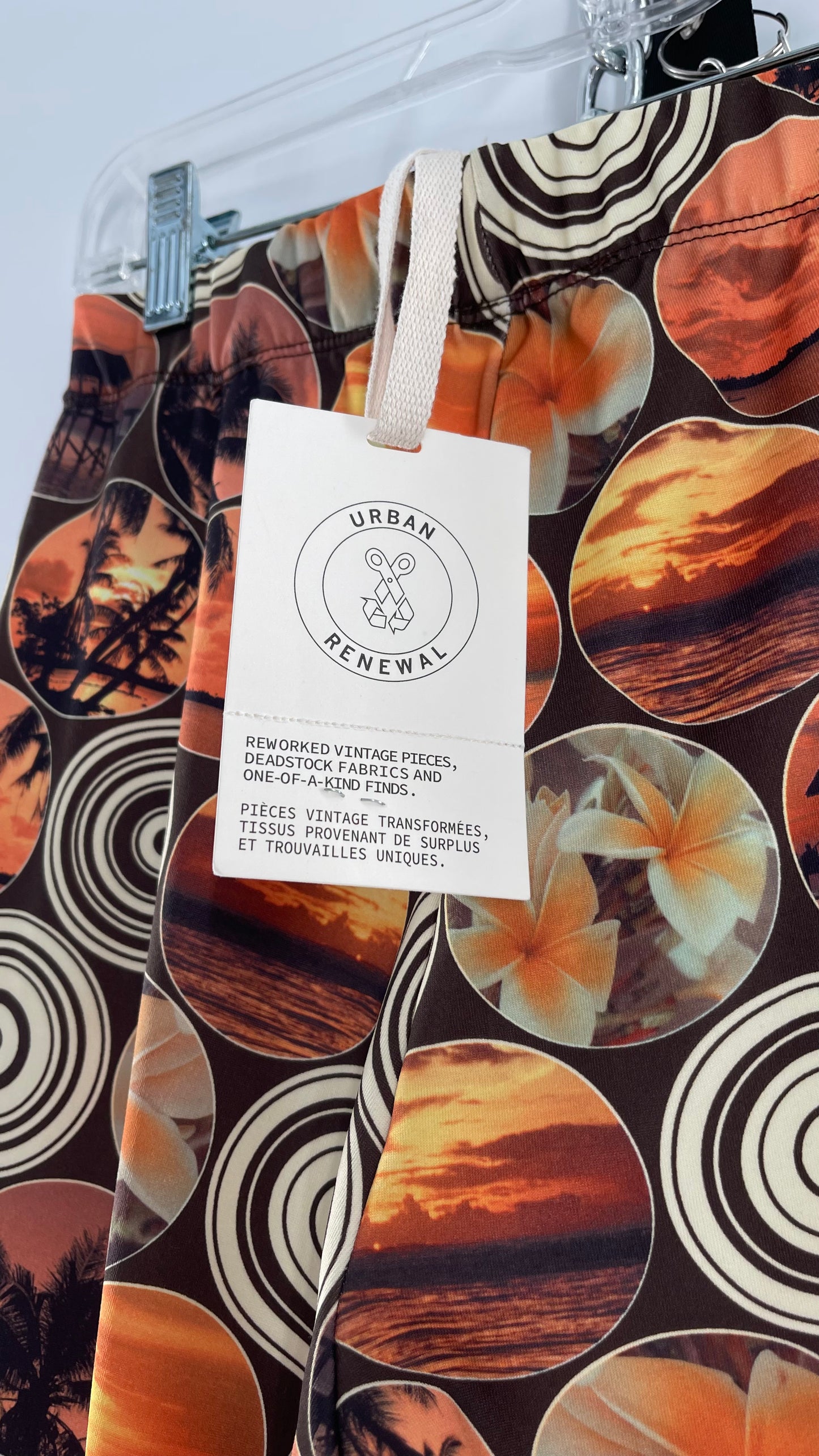 Urban Outfitters Reworked Flares Tropical, Sunset 70s Graphics Pattern (Small)