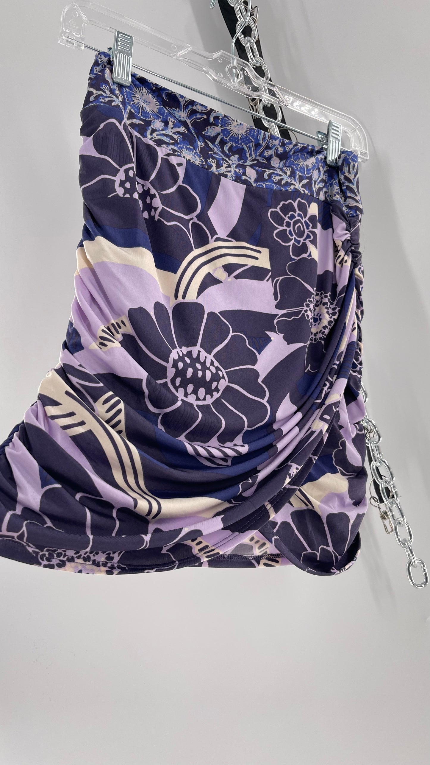 Free People Mixed Pattern Purple Skirt (XS)