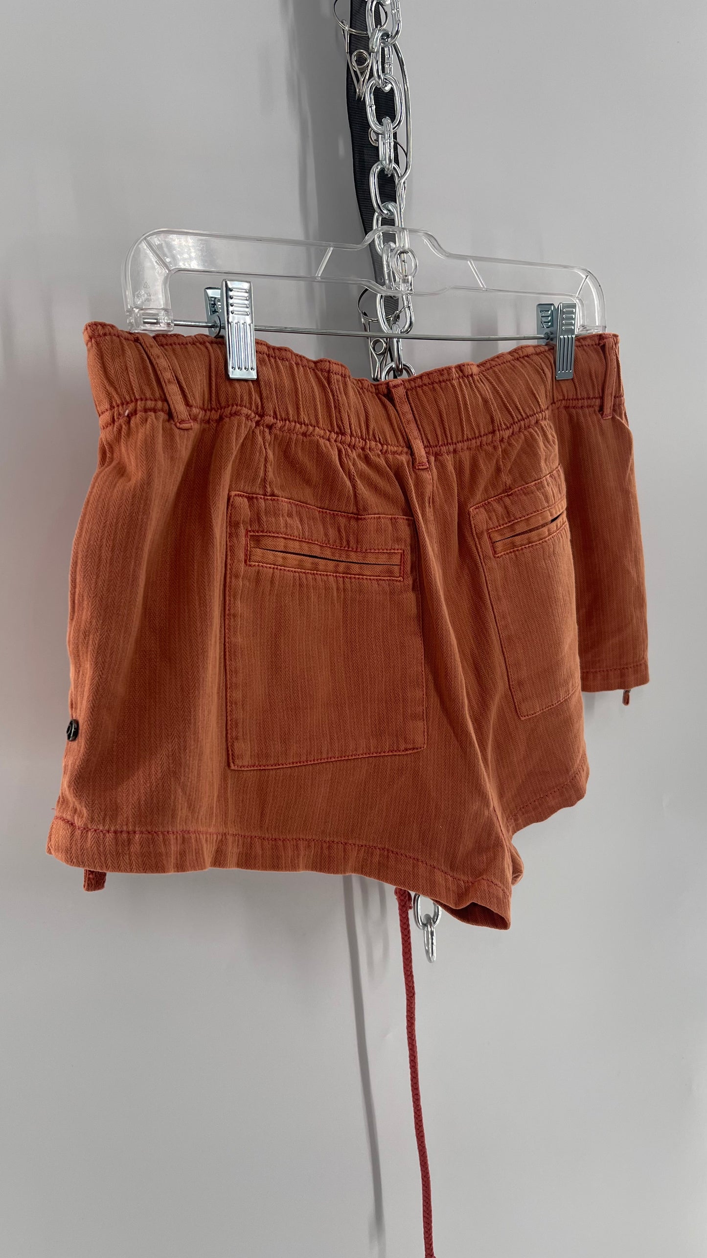 Free People Burnt Orange Cargo Booty Short (Small)