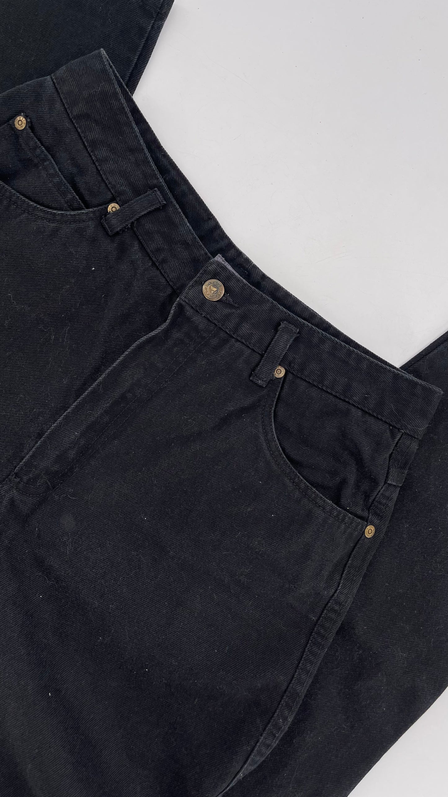 Vintage Lizwear Black Denim Straight Legs (Size 12)