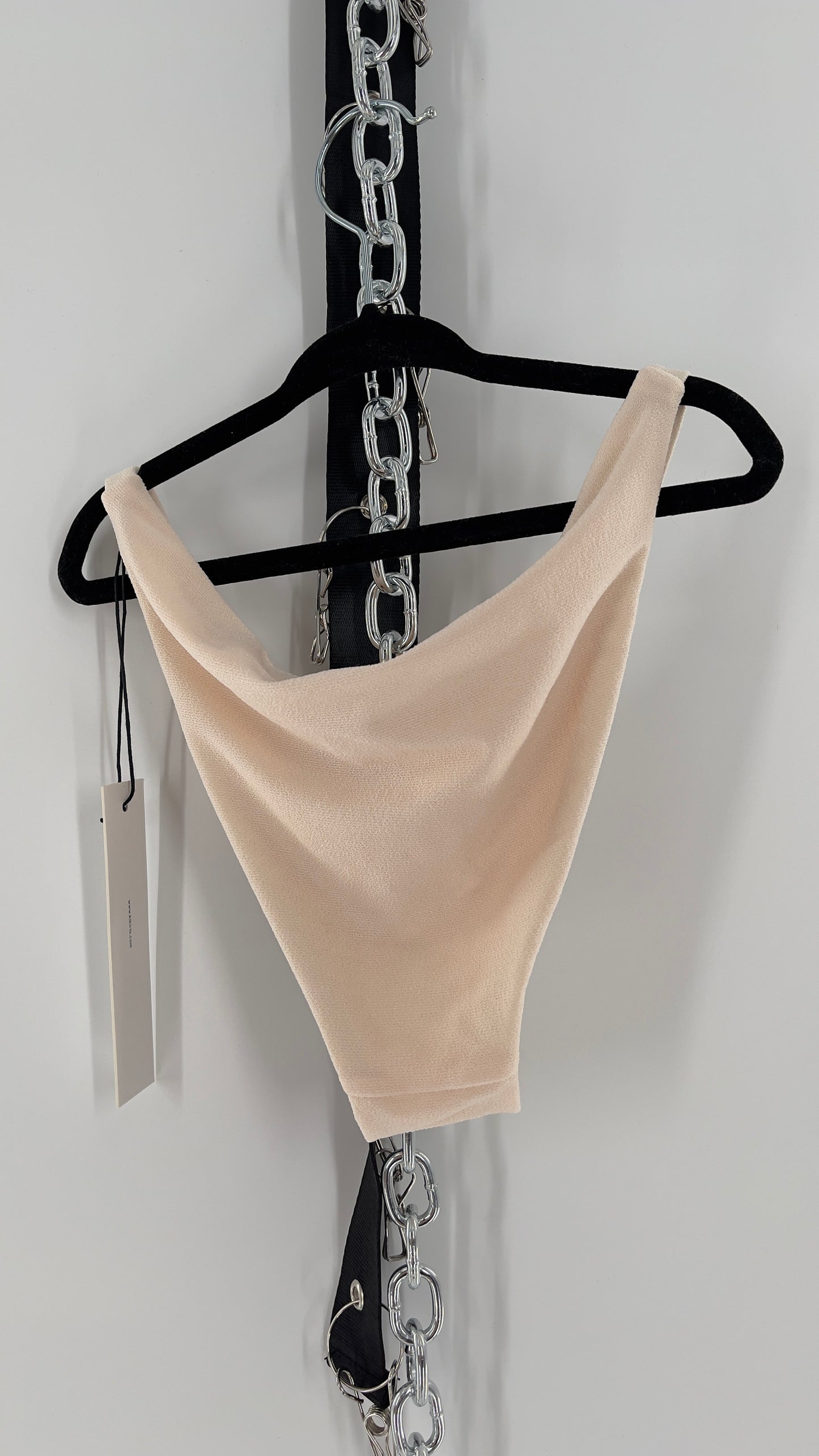 KIKIRIO Blush Pink 90s Cut Bikini Bottom (Small)