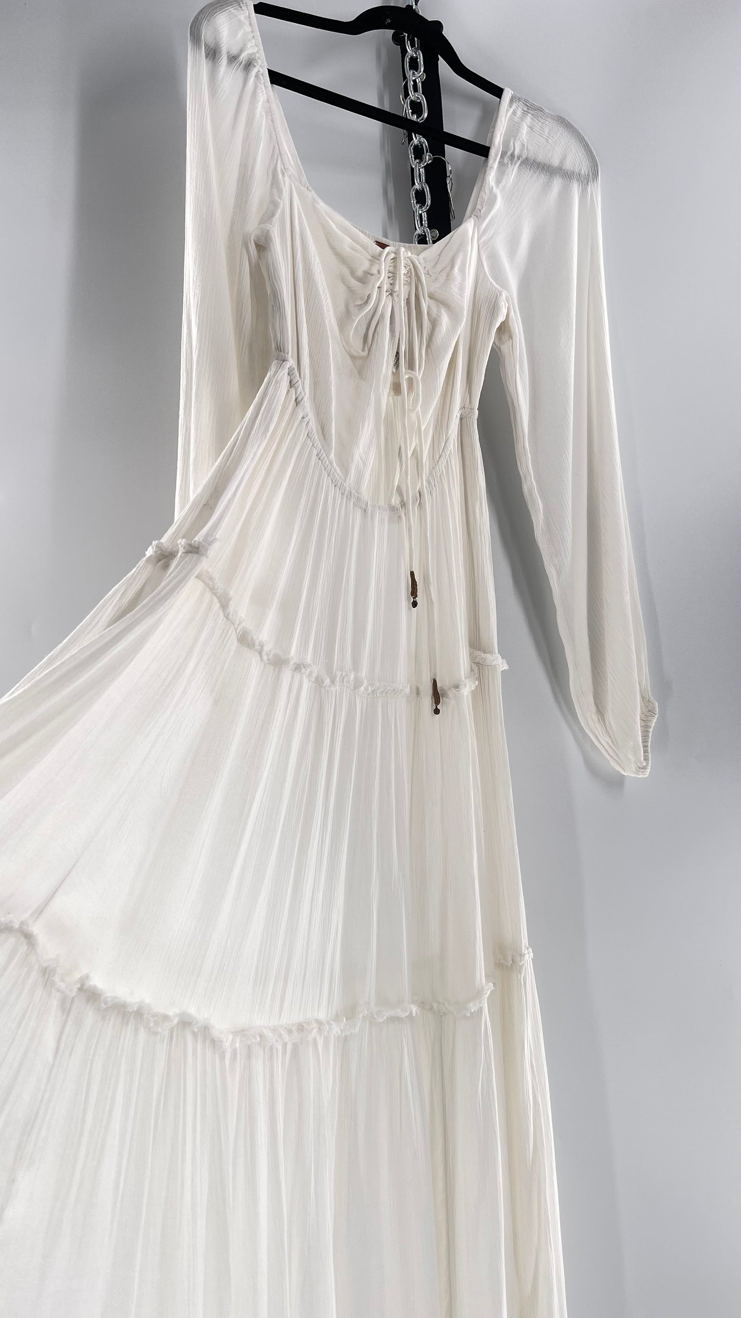 Free People Endless Summer After Dusk White Maxi (Small)