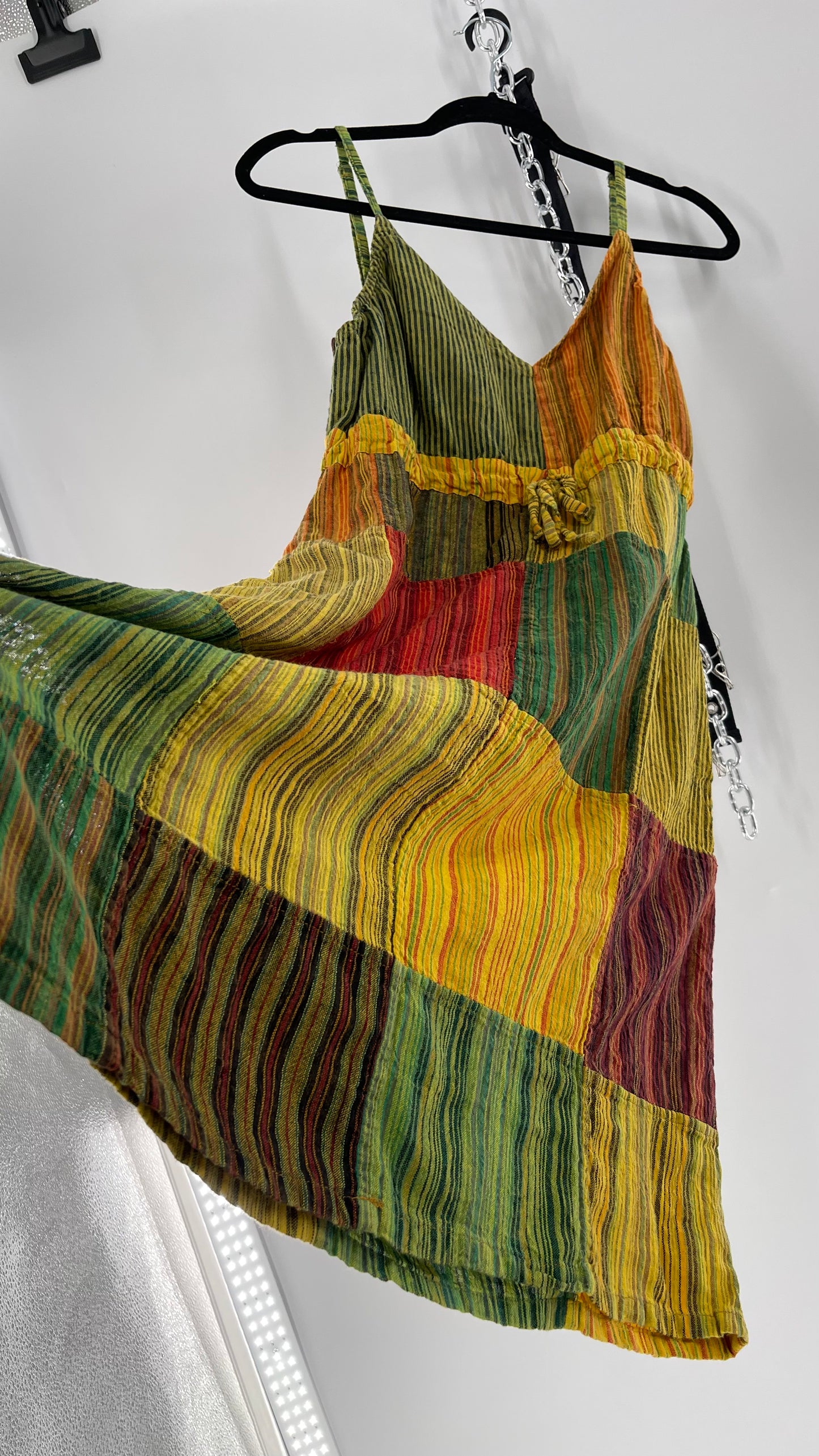 90s Jayli Hippy Rasta Patchwork Mini (XL)