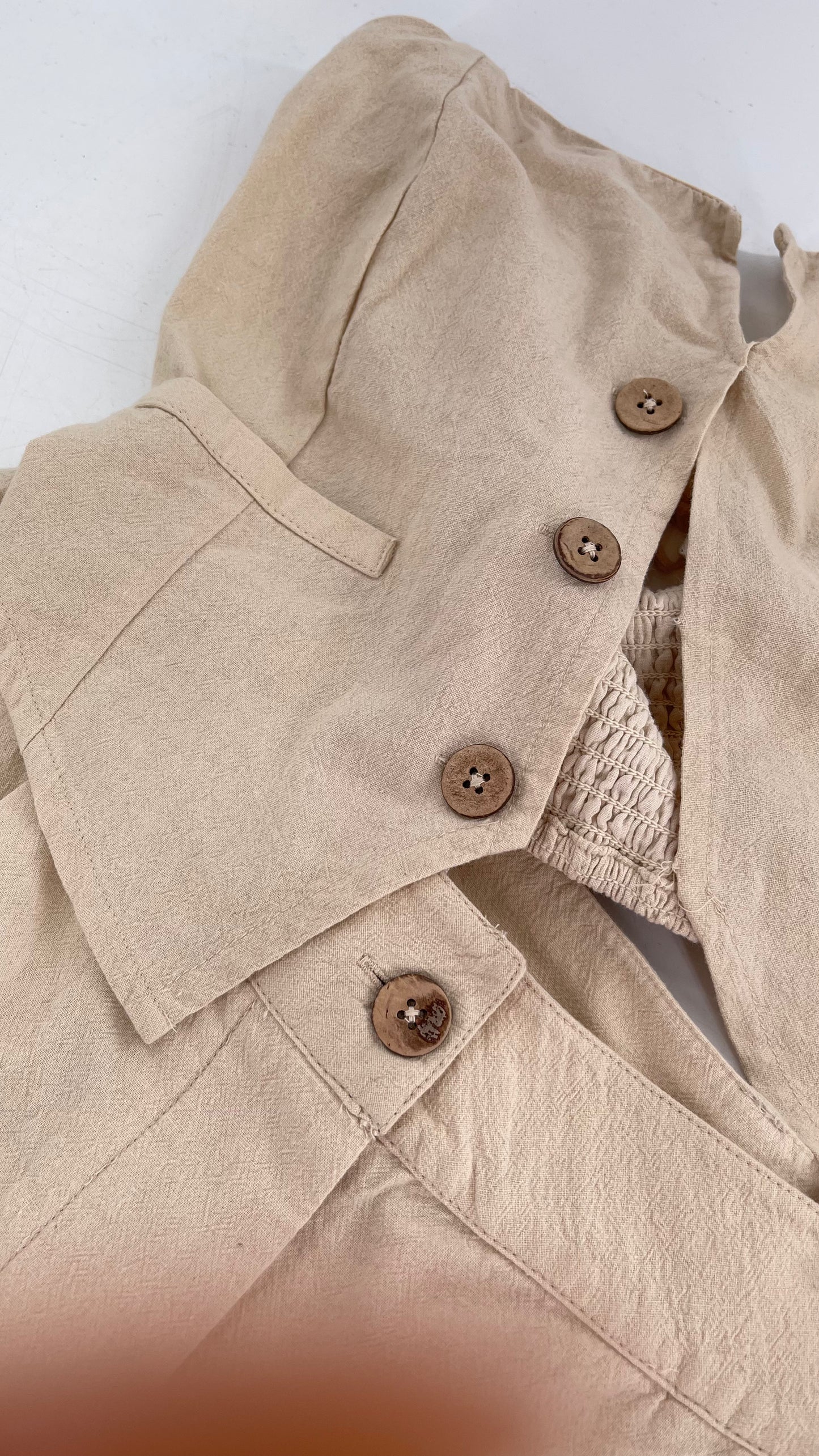 Intimately Free People Beige Vest and Shorts Set (Small)