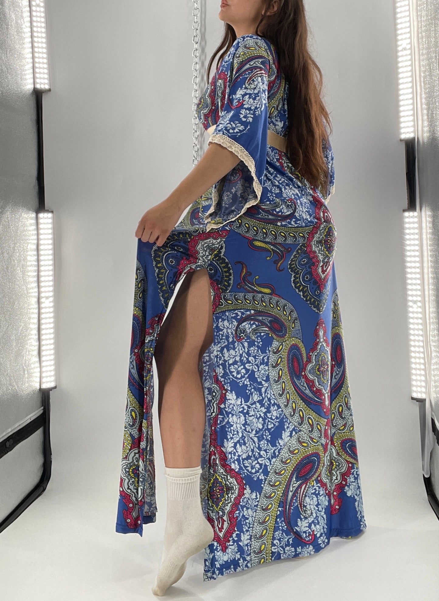 Vintage Handmade Benissimo 70s Maxi with Bell Sleeves