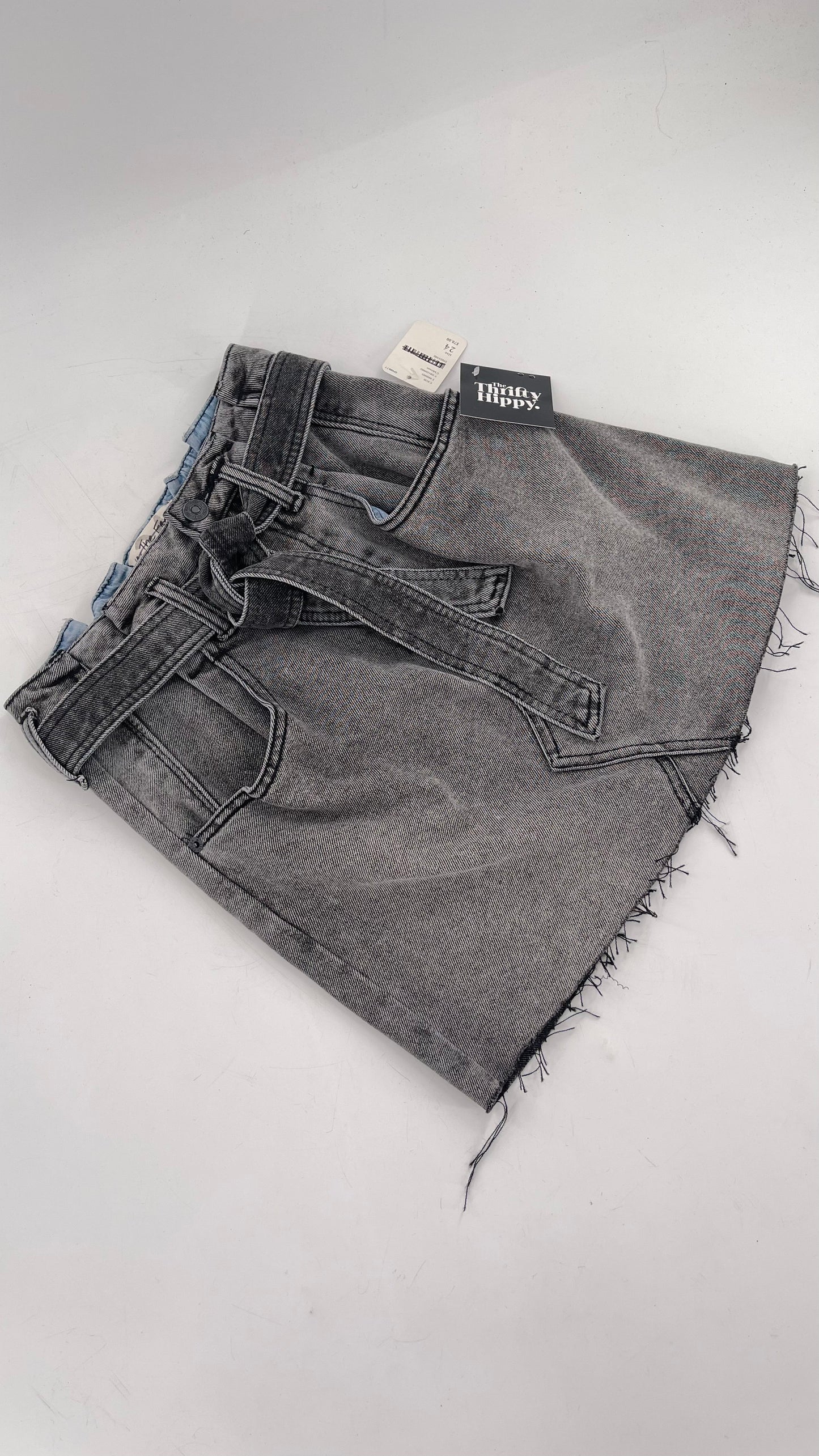 Free People Charcoal Denim Skirt (24)