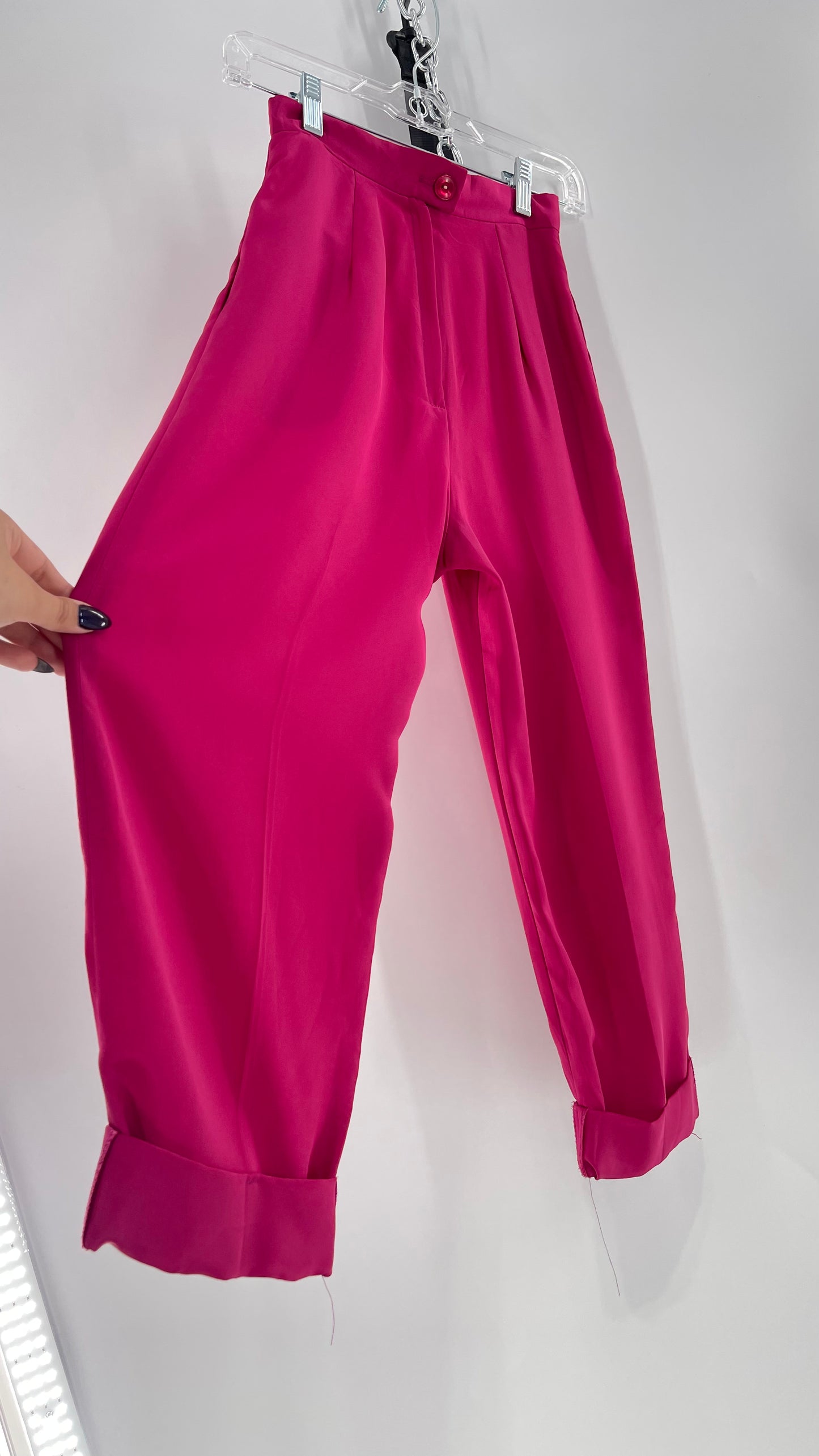 Vintage Fuchsia Silky Trouser (XS/0)