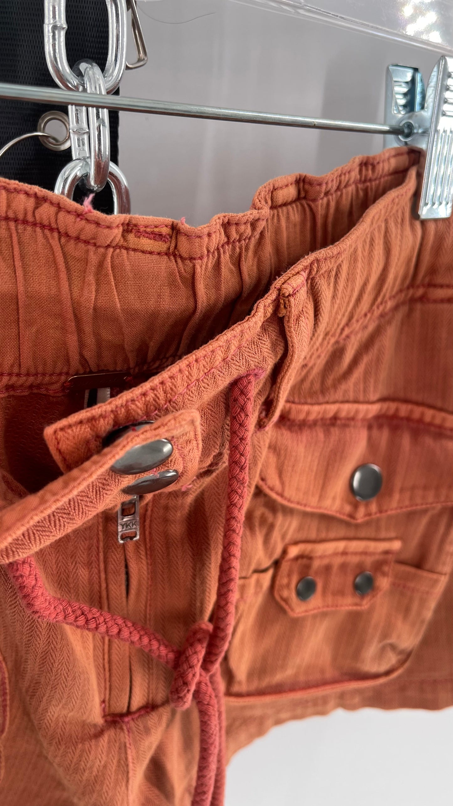 Free People Burnt Orange Cargo Booty Short (Small)