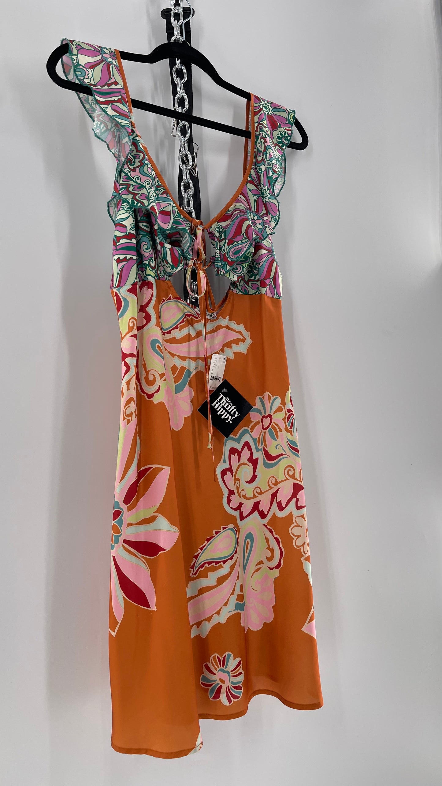 Intimately Free People Funky Patterned Slip Mini Dress (Large)