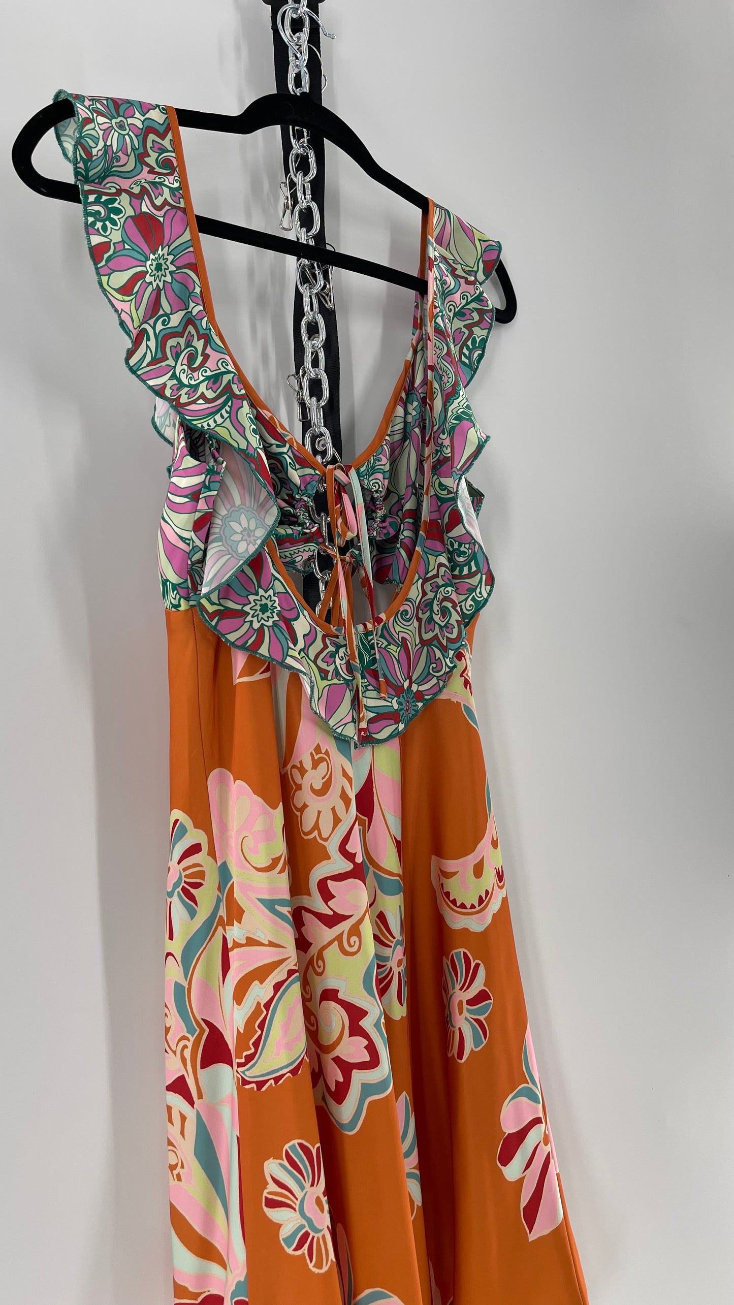 Intimately Free People Funky Patterned Slip Mini Dress (Large)