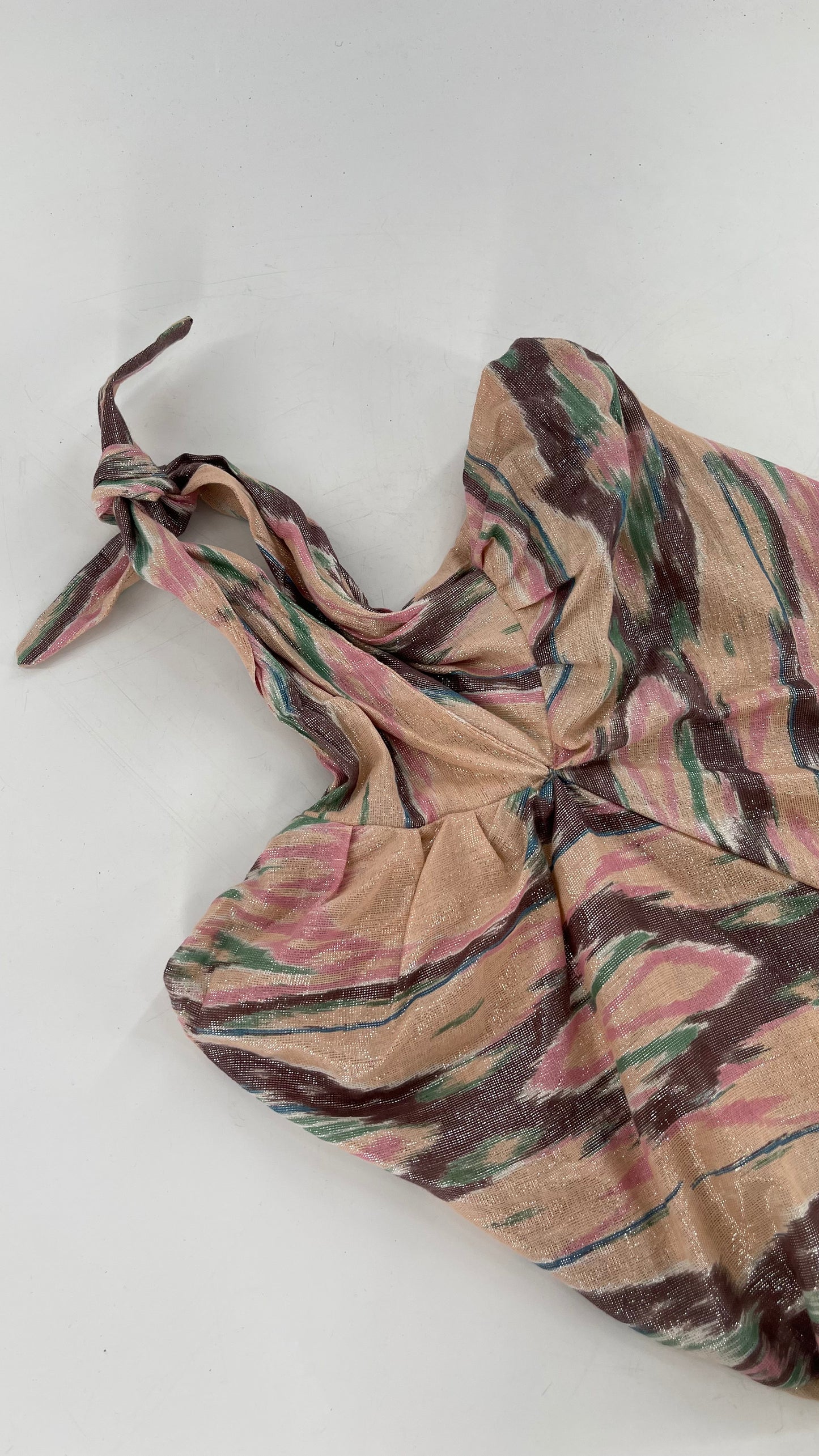Free People Blush Pink Paint Strokes Halter (Small)