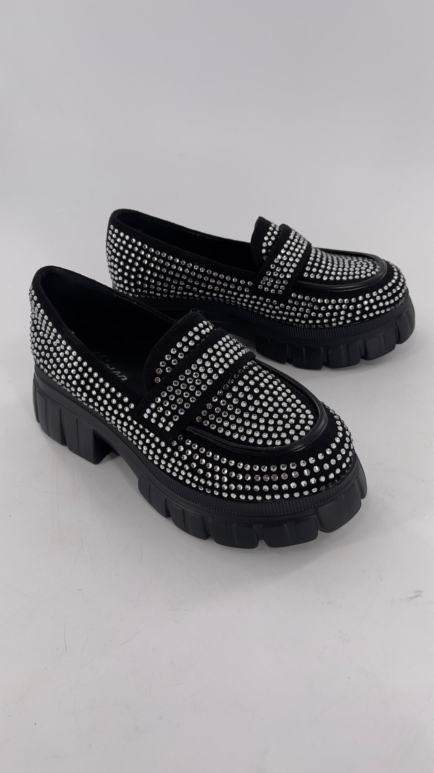 Liliana Bedazzled Rhinestone Platform Oxfords (7)
