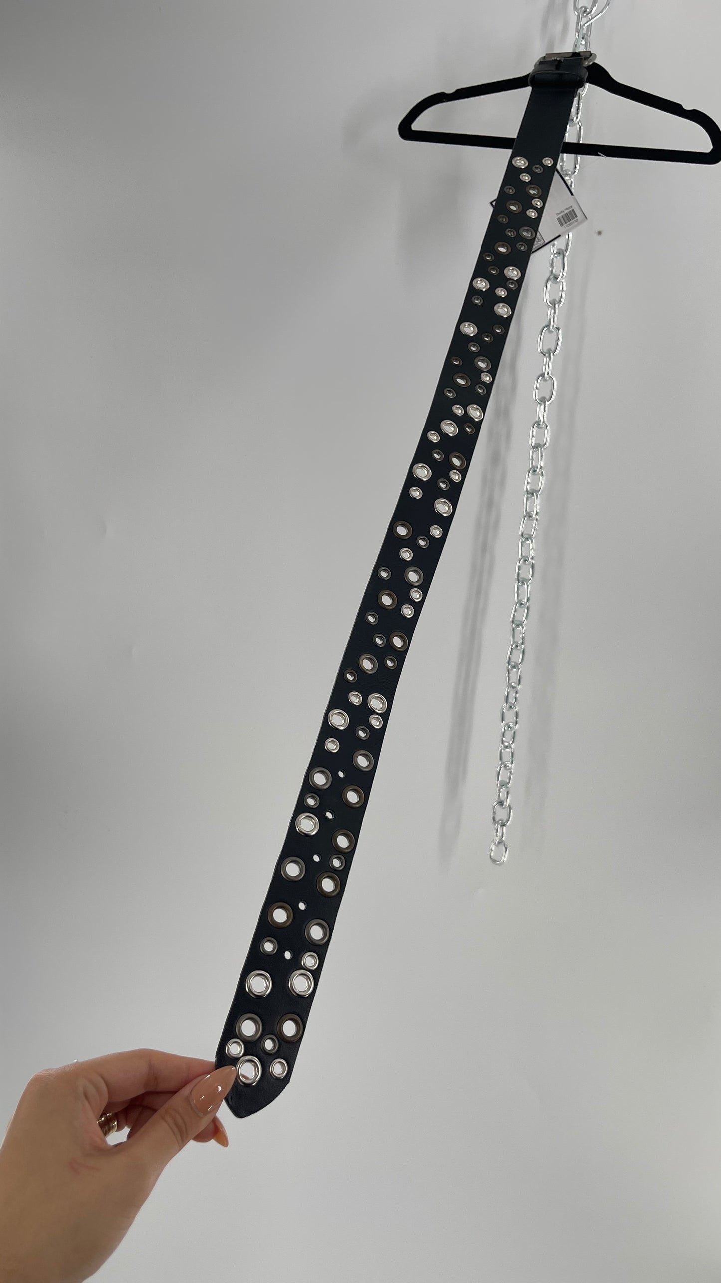Vintage Multi Metal Tone Grommet Belt (Medium)