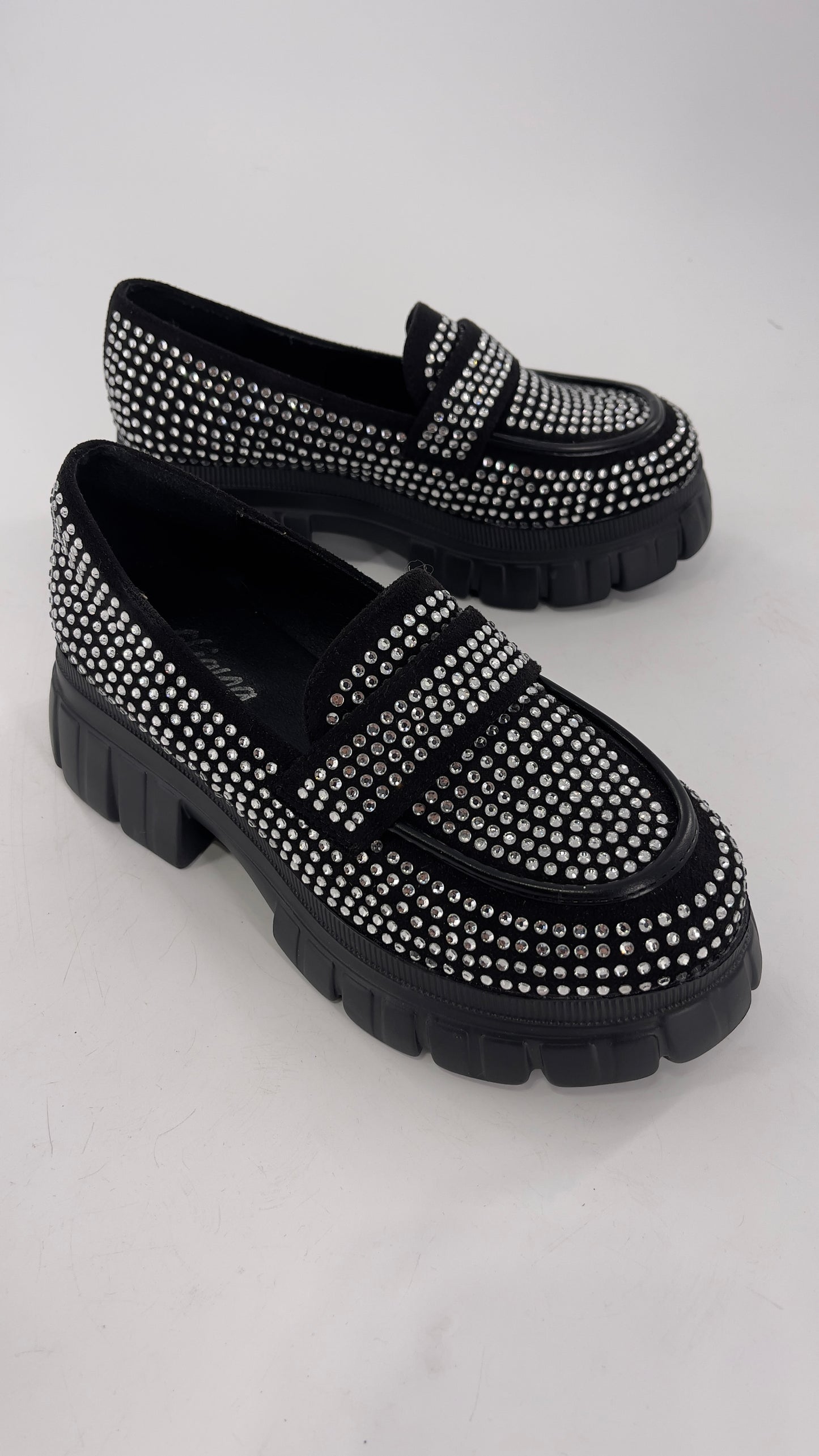 Liliana Bedazzled Rhinestone Platform Oxfords (7)