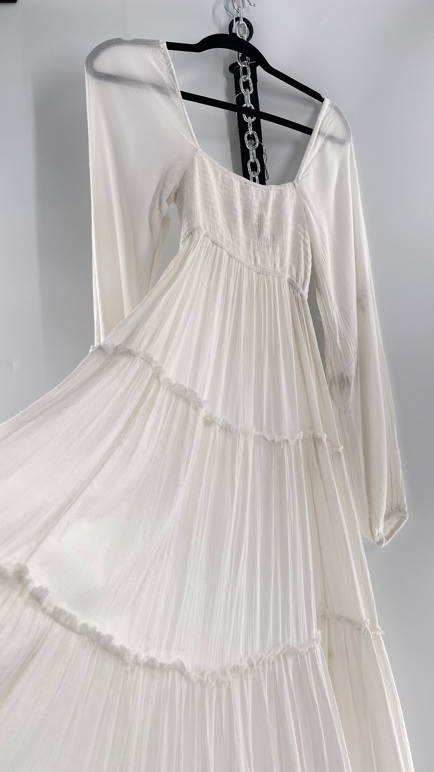 Free People Endless Summer After Dusk White Maxi (Small)
