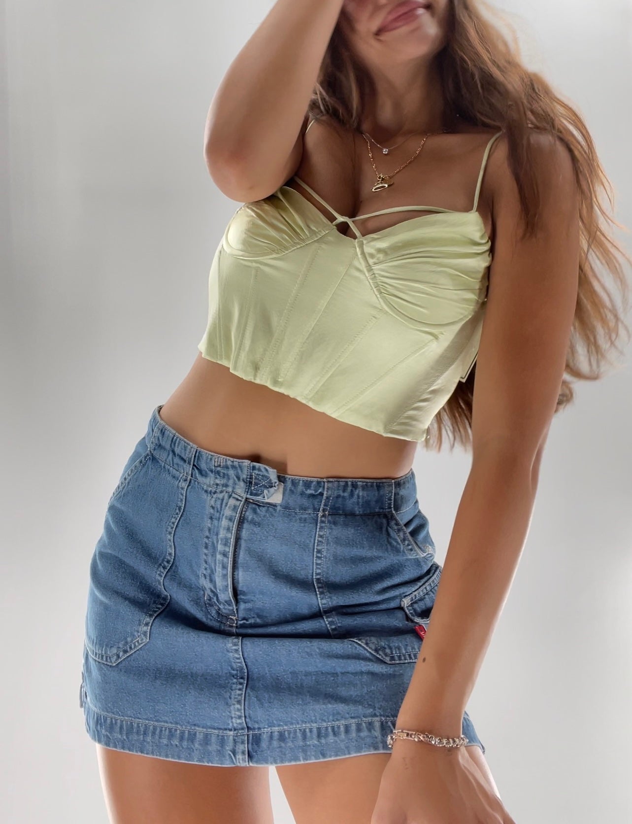 ZARA Light Green Corset (L)