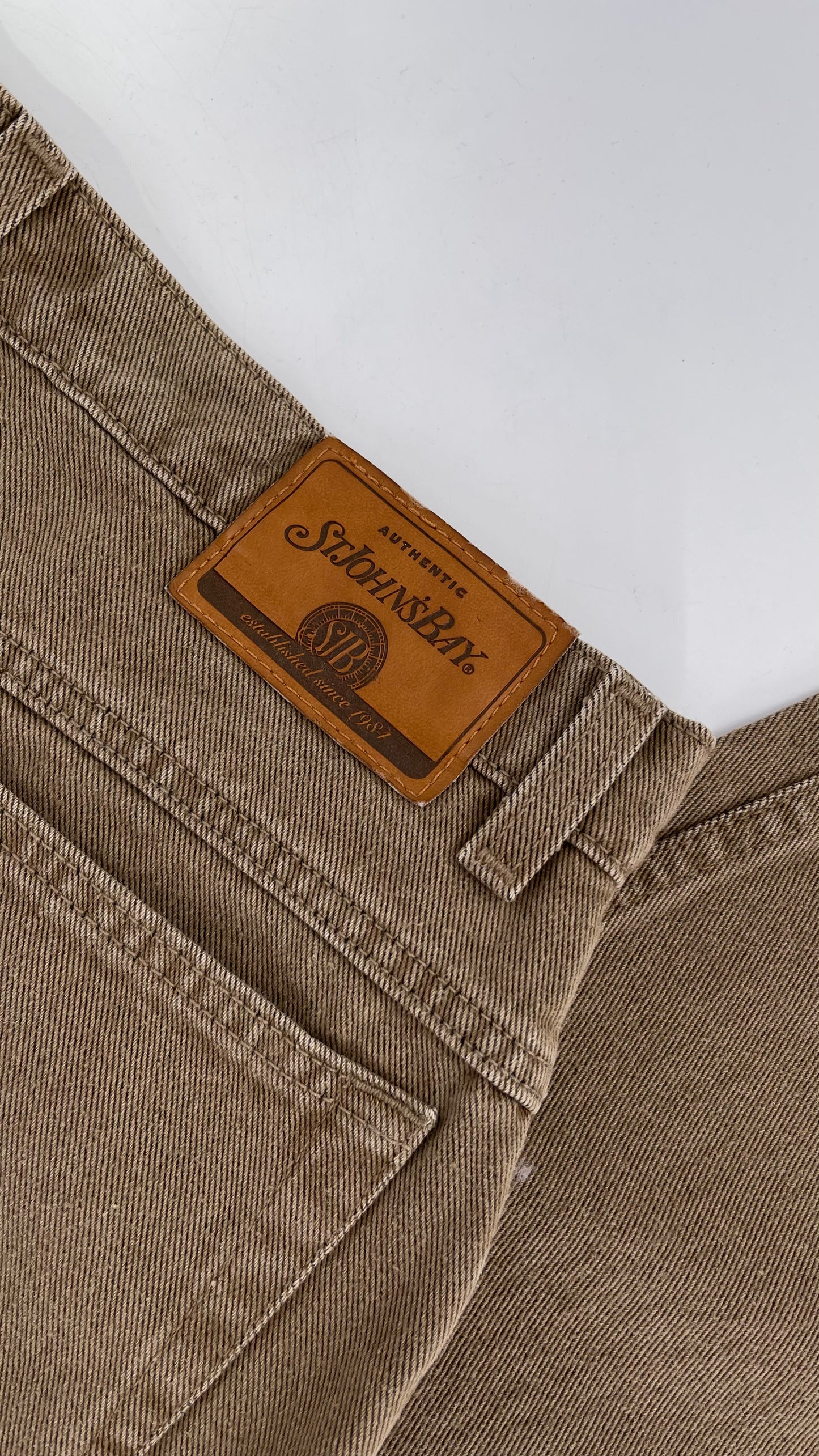 Saint Johns Bay Deadstock Vintage Jeans Brown (Size 16)