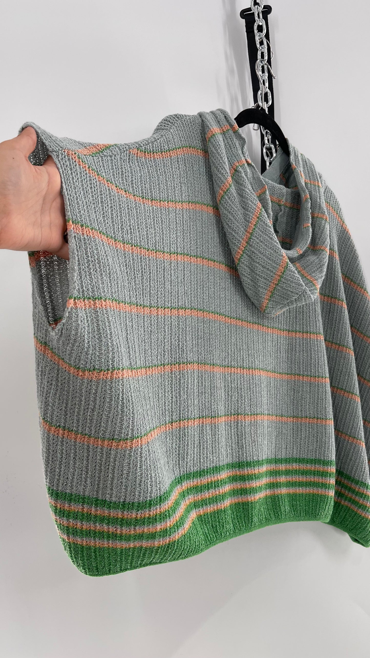 Free People Hooded Knit Short Sleeve (XS)
