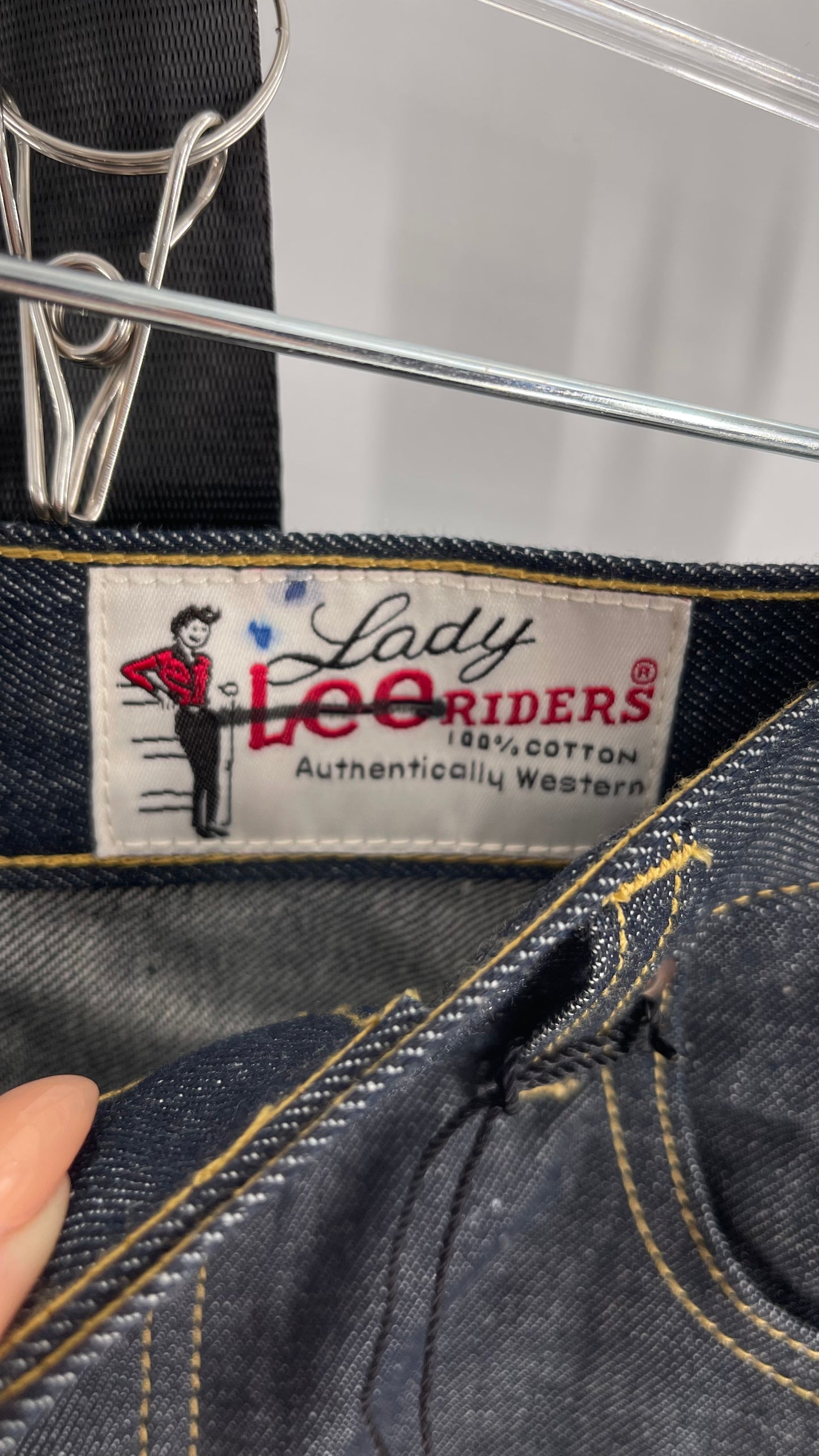 Deadstock Vintage Free People Lady Lee Riders Dark Wash Jeans (Size 28)