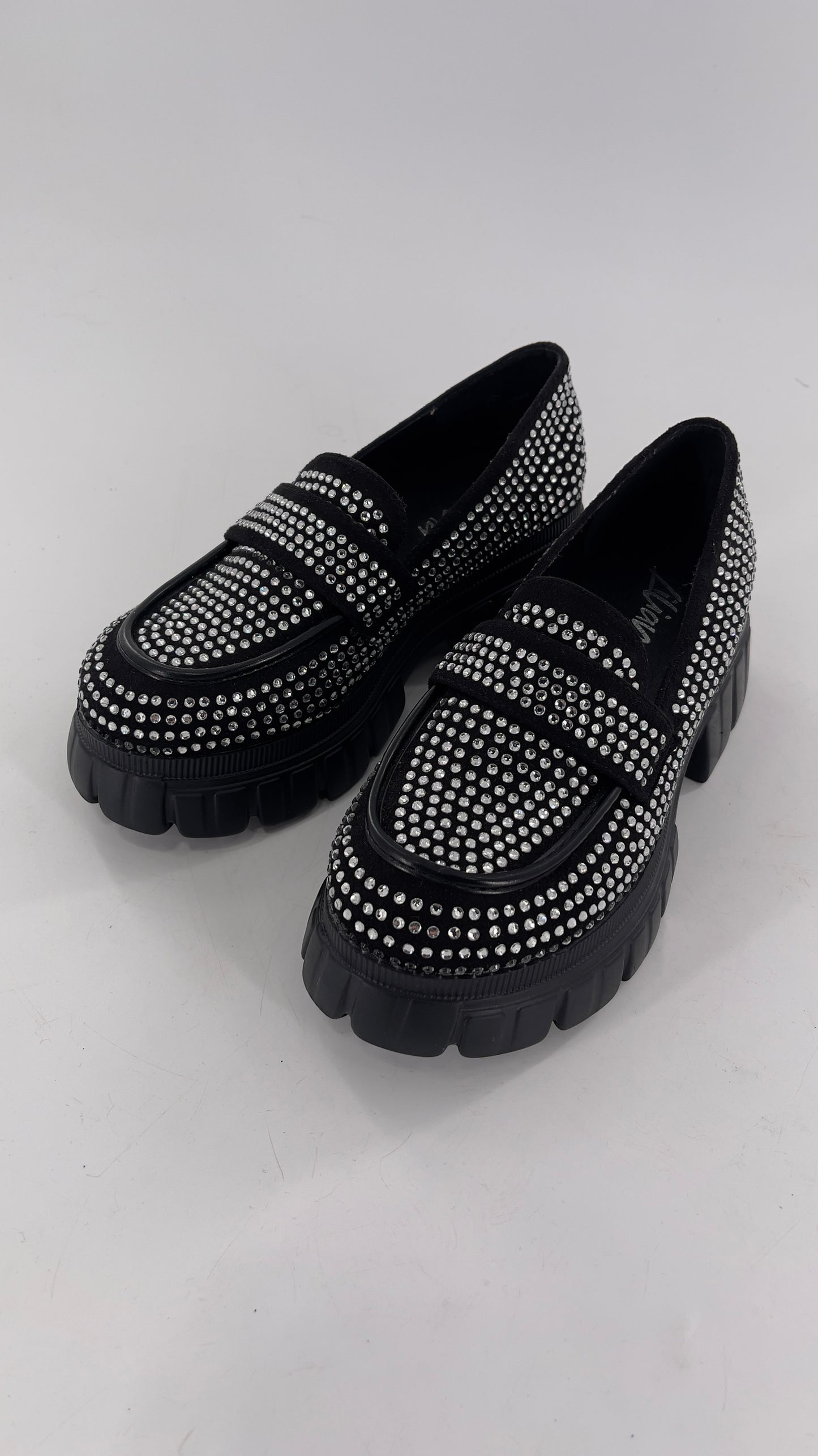 Liliana Bedazzled Rhinestone Platform Oxfords (7)