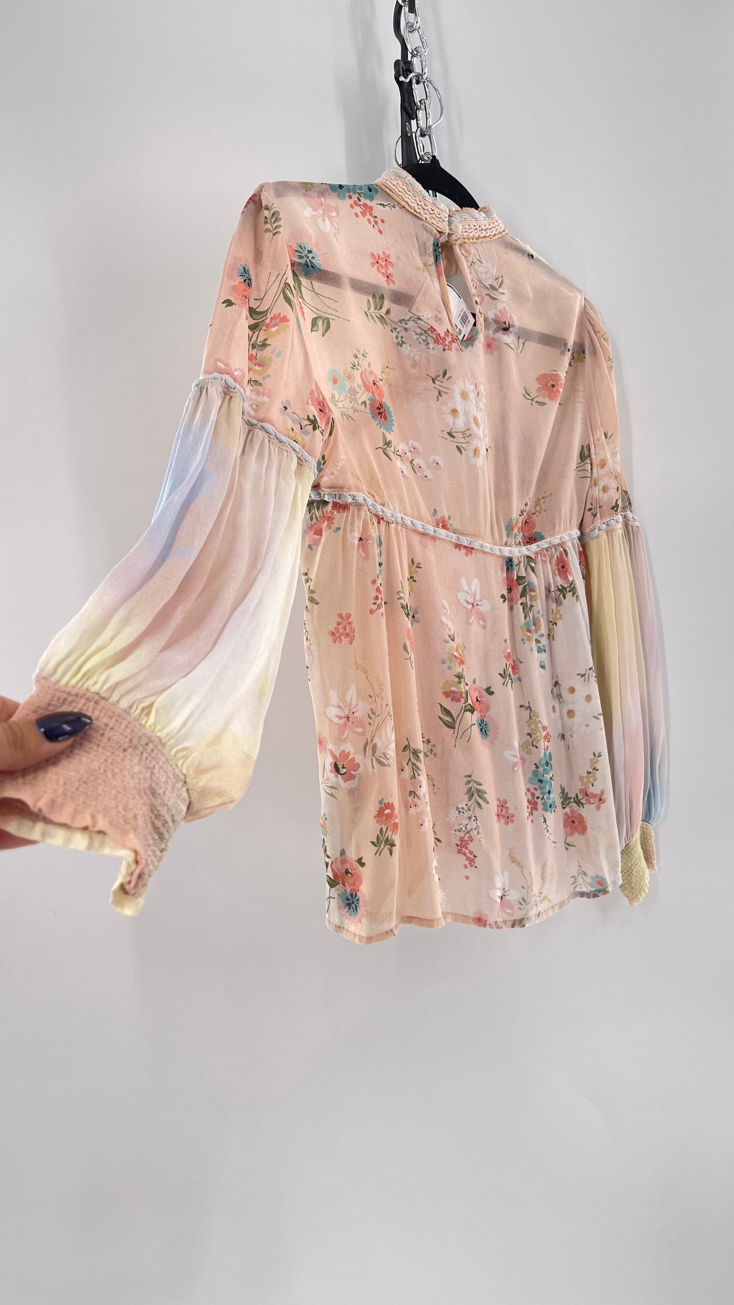 Bl^nk London Anthropologie Pastel Patchwork Blouse (Small)