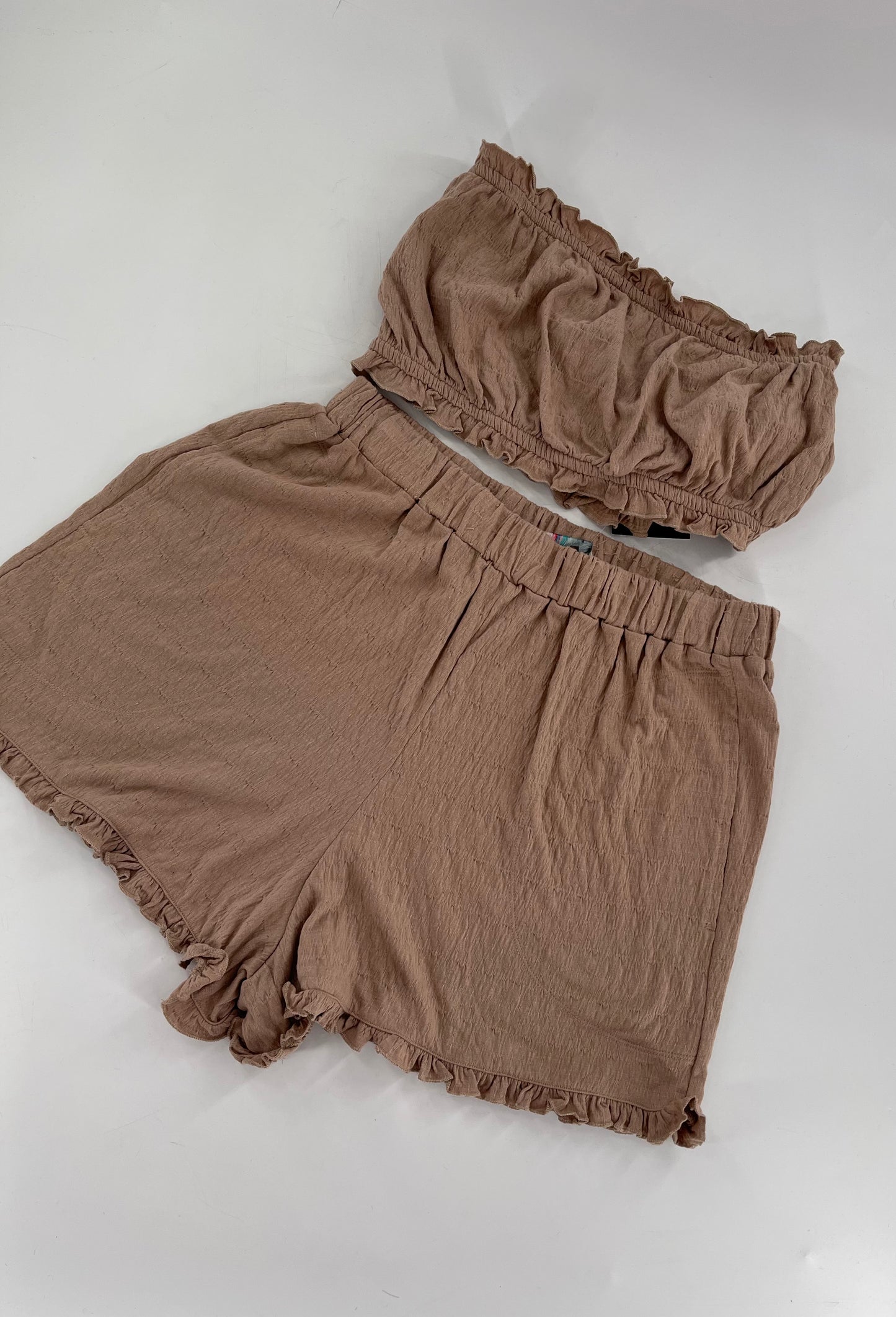Free People Clay Toned Bandeau and Short Set (Large)
