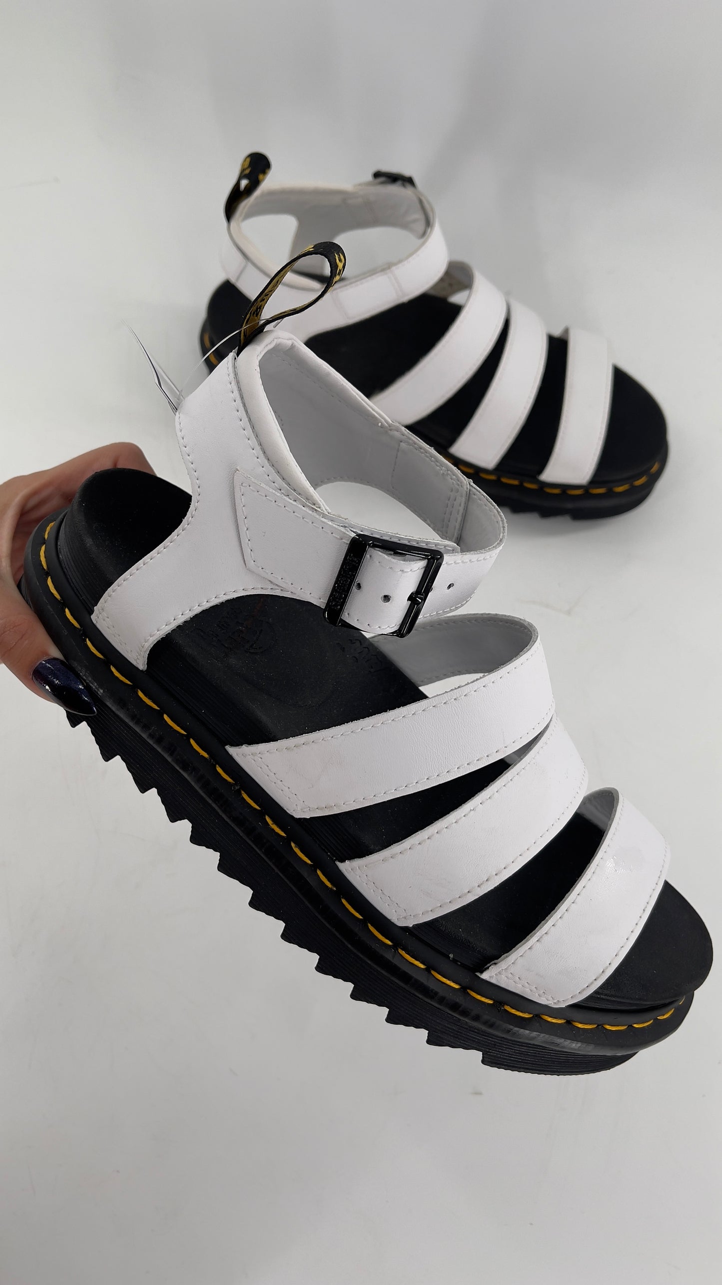 Dr. Martens White Platform Gladiators (10)