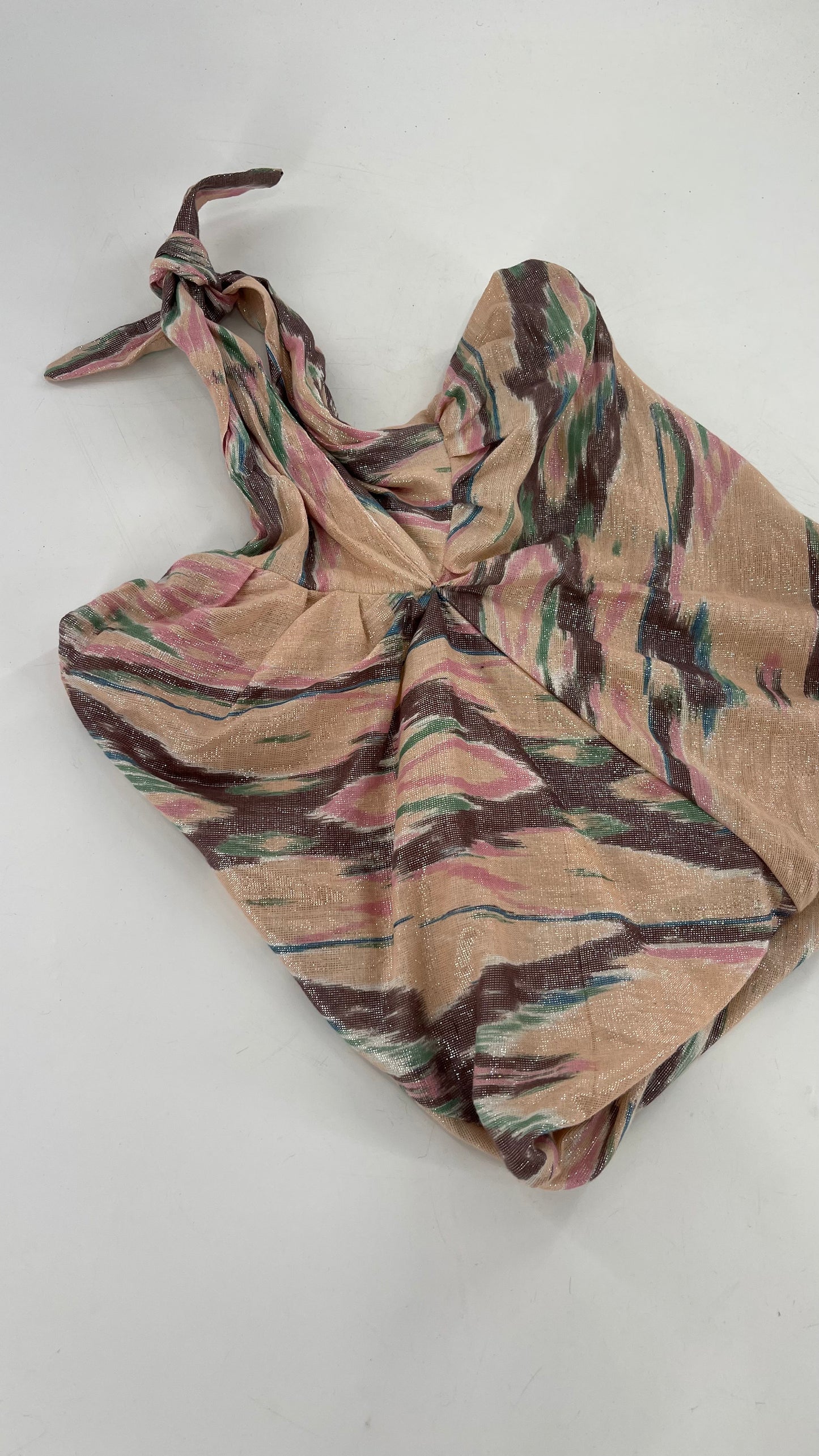 Free People Blush Pink Paint Strokes Halter (Small)