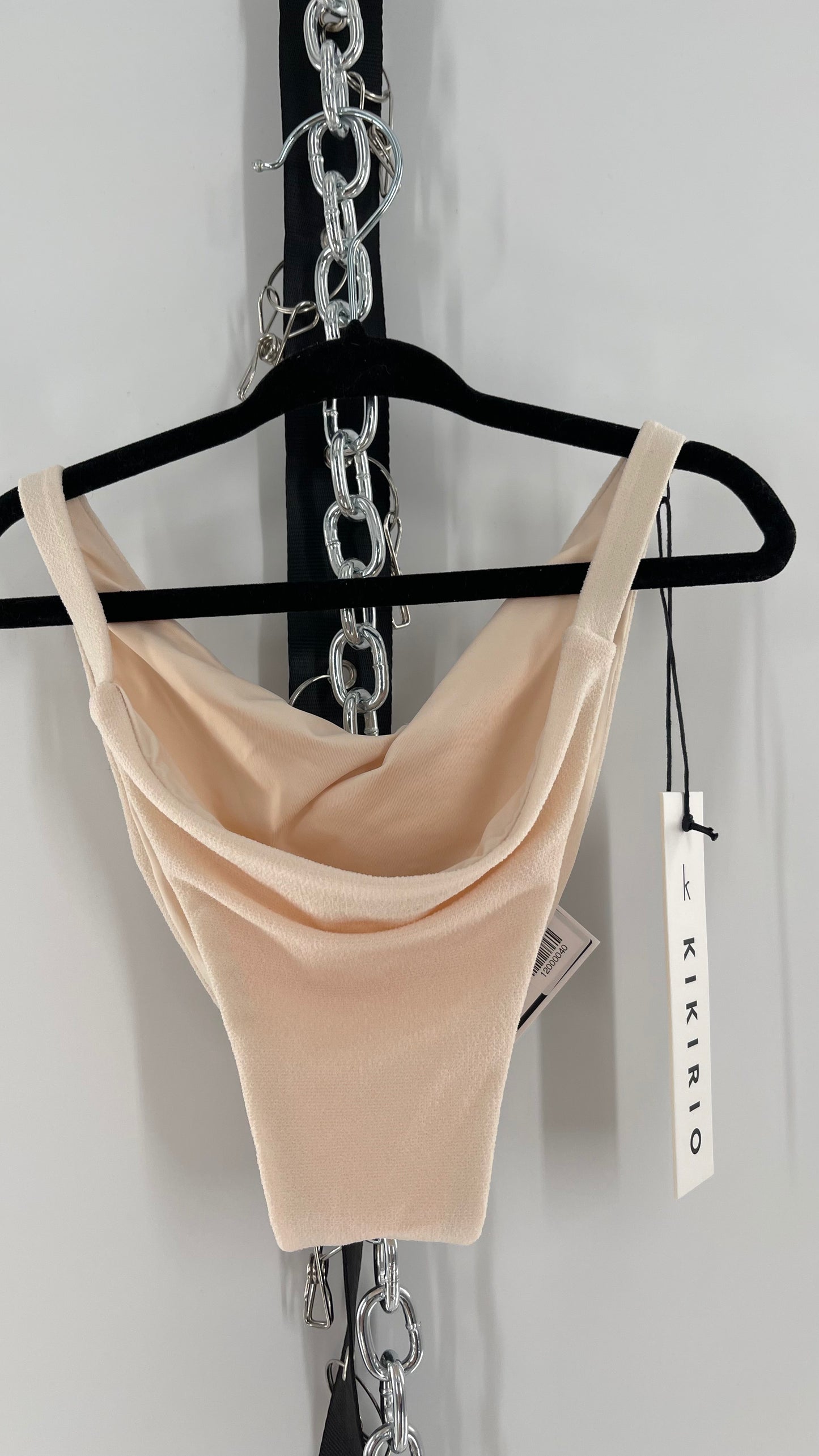 KIKIRIO Blush Pink 90s Cut Bikini Bottom (Small)