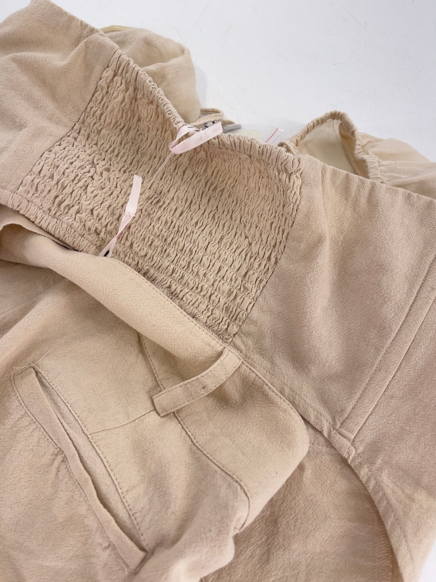 Intimately Free People Beige Vest and Shorts Set (Small)