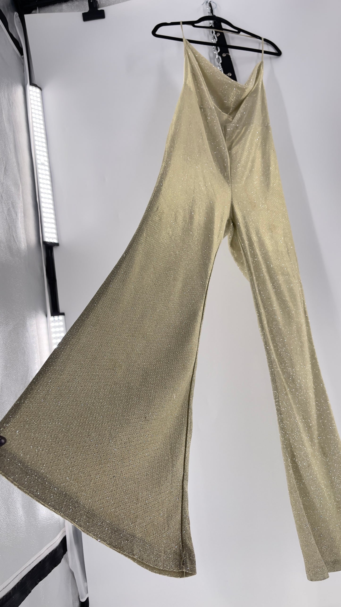 Pretty Little Thing Gold/Silver Glitter Jumpsuit (10)