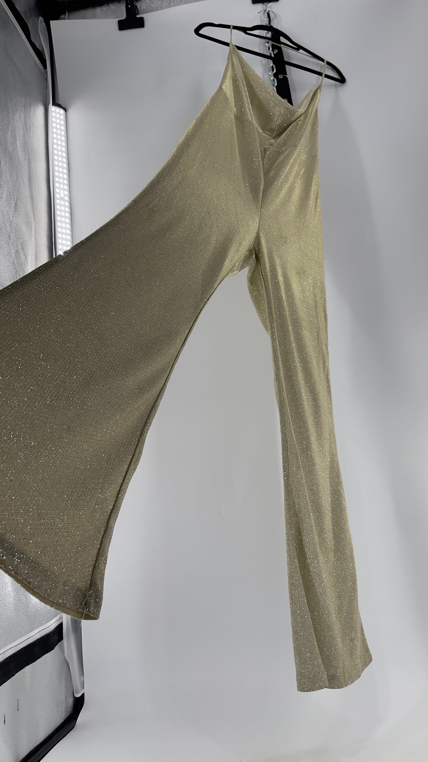 Pretty Little Thing Gold/Silver Glitter Jumpsuit (10)