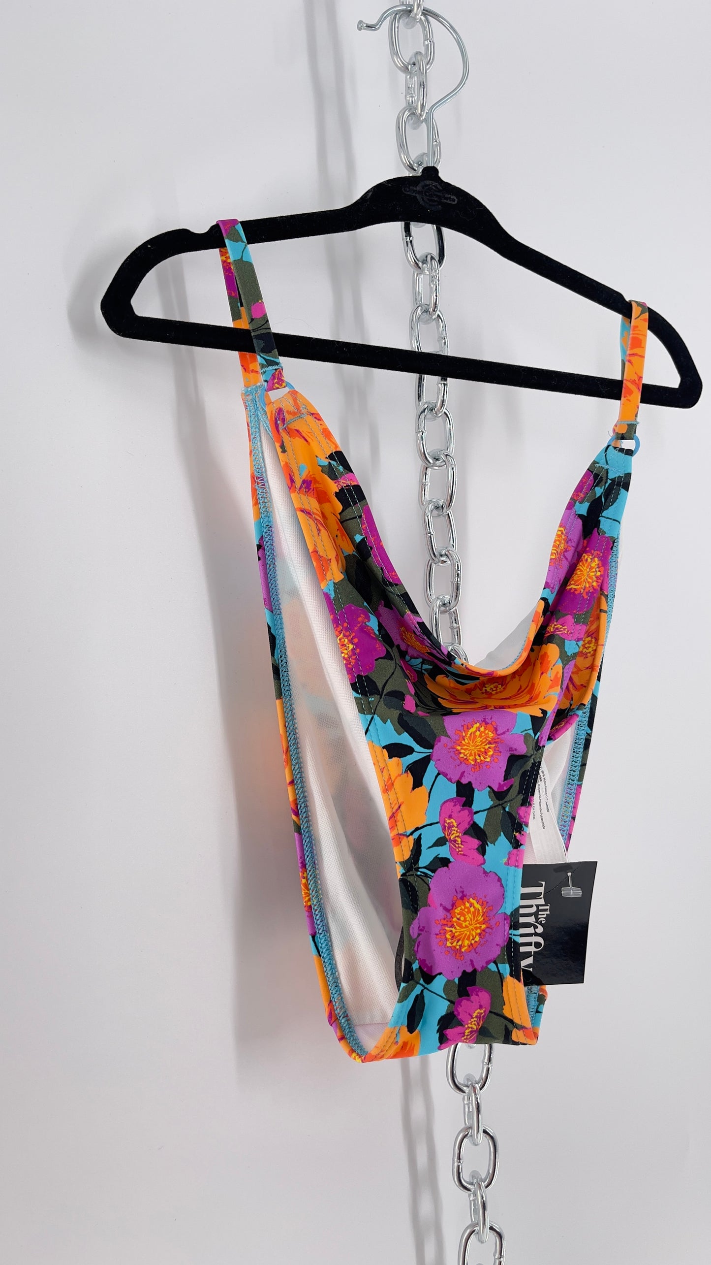Urban Outfitters Out from Under Blue Floral Bikini/Swim Bottoms (XL)