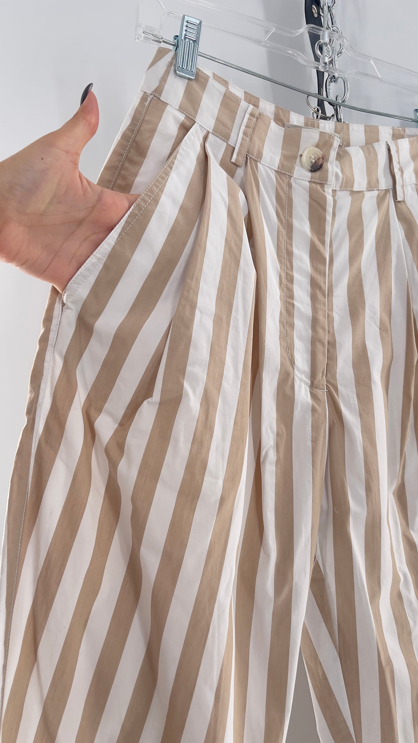 Urban Outfitters Tan/White Striped Trouser (0)