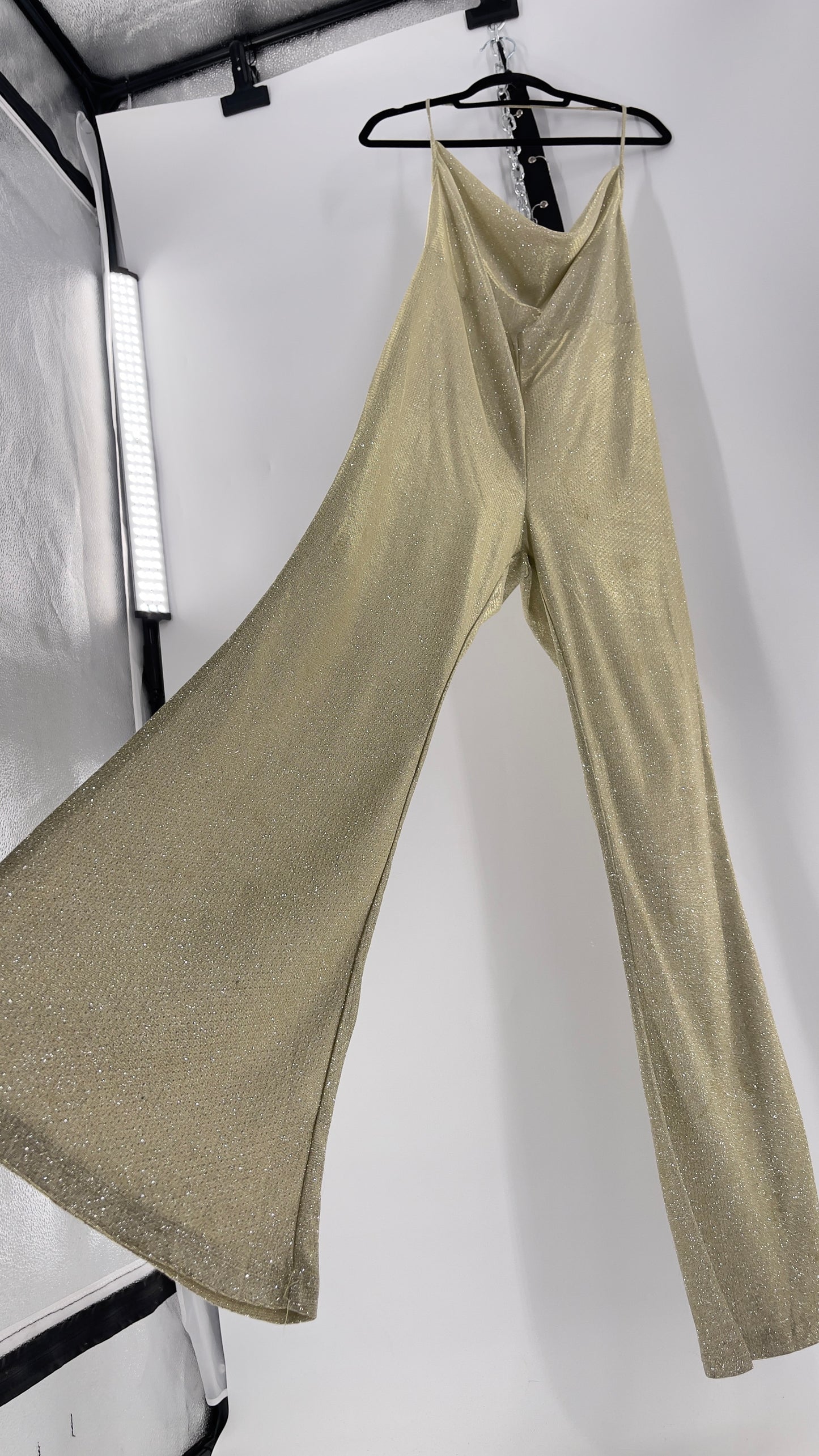 Pretty Little Thing Gold/Silver Glitter Jumpsuit (10)