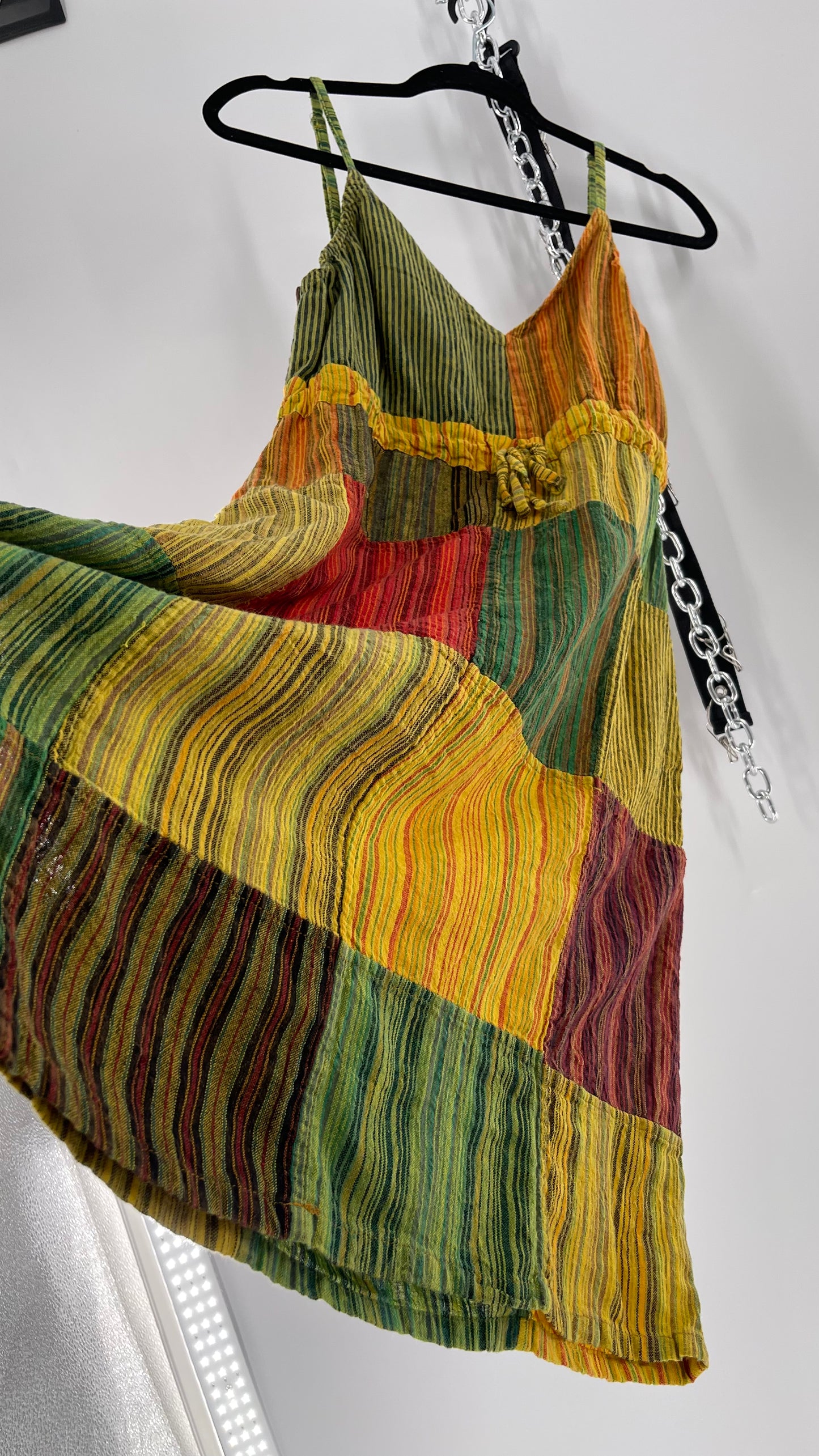 90s Jayli Hippy Rasta Patchwork Mini (XL)
