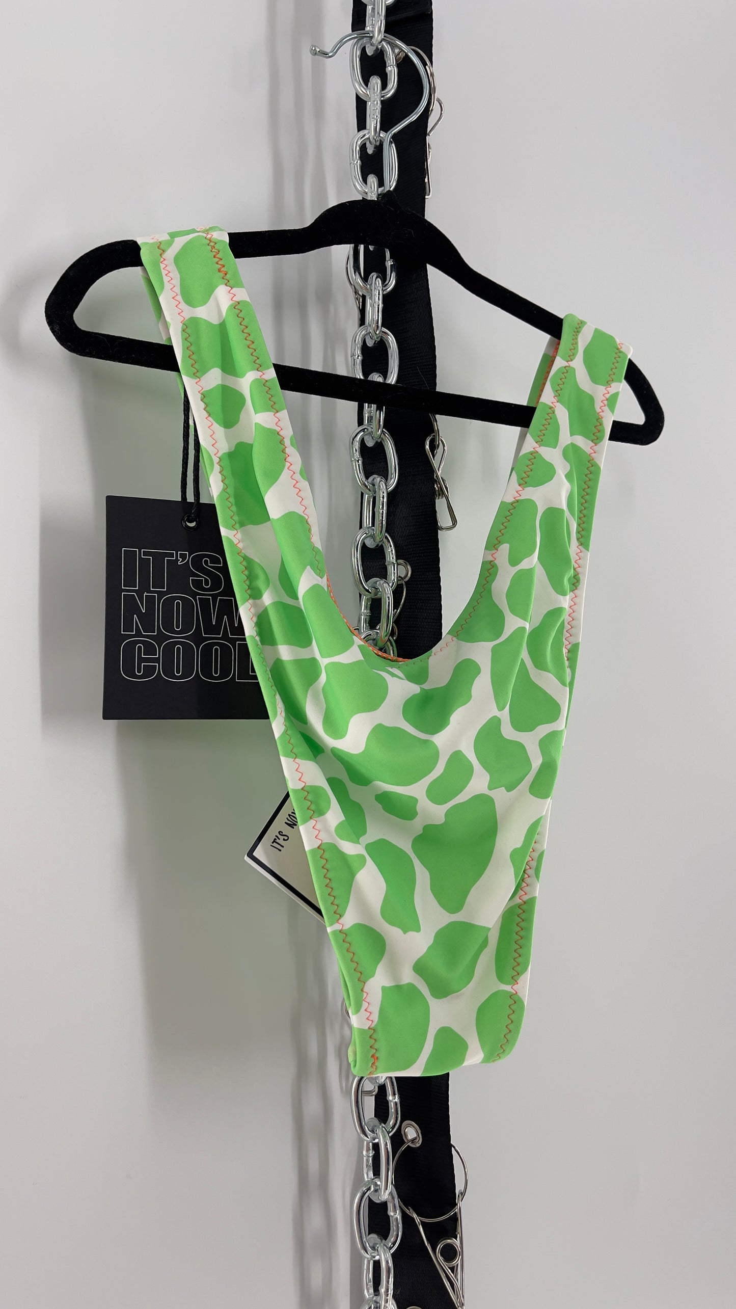 IT’S NOW COOL 90s Cut Lime Swim Bottoms (XL)
